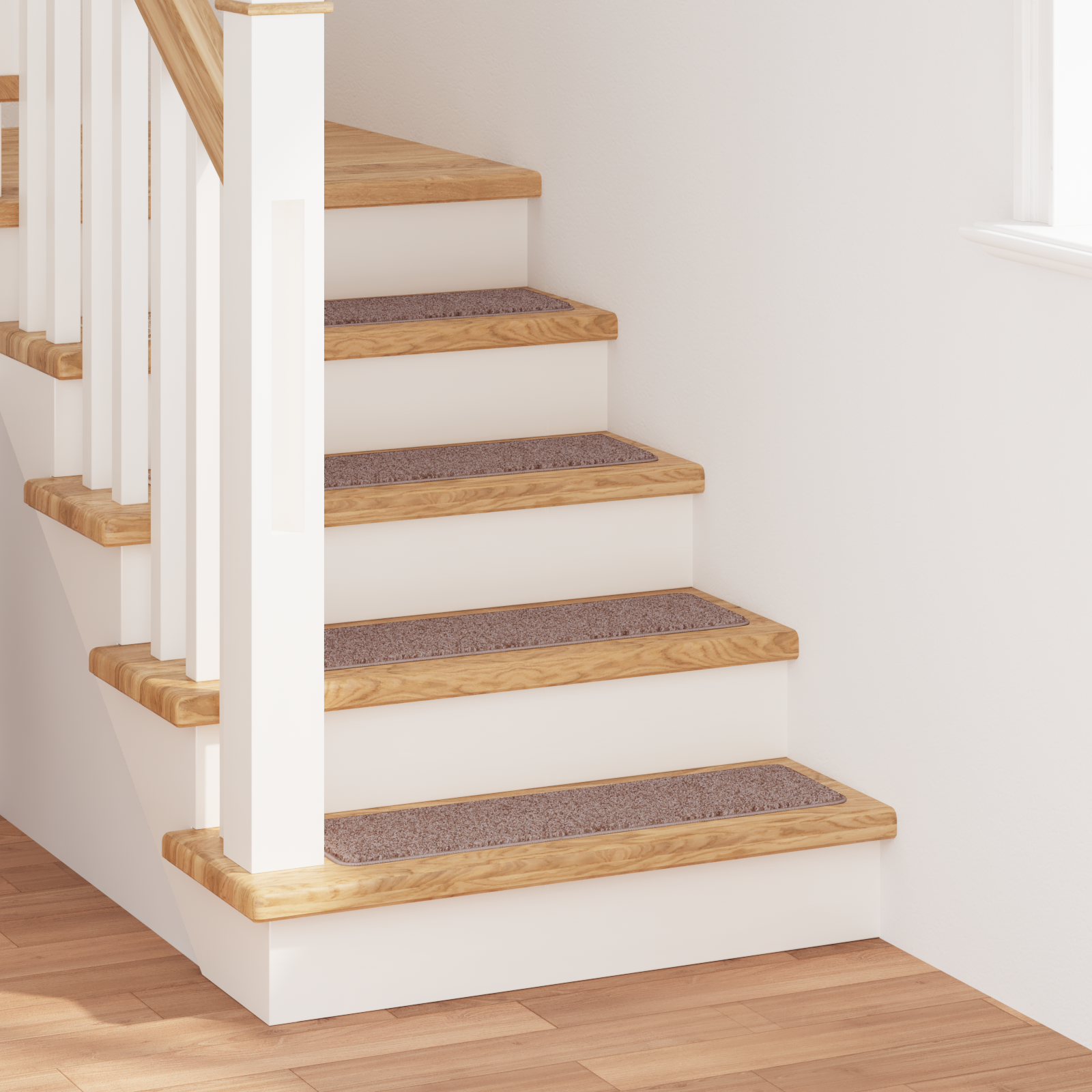 Stair Mats with Latex Backing Light Brown 20x75