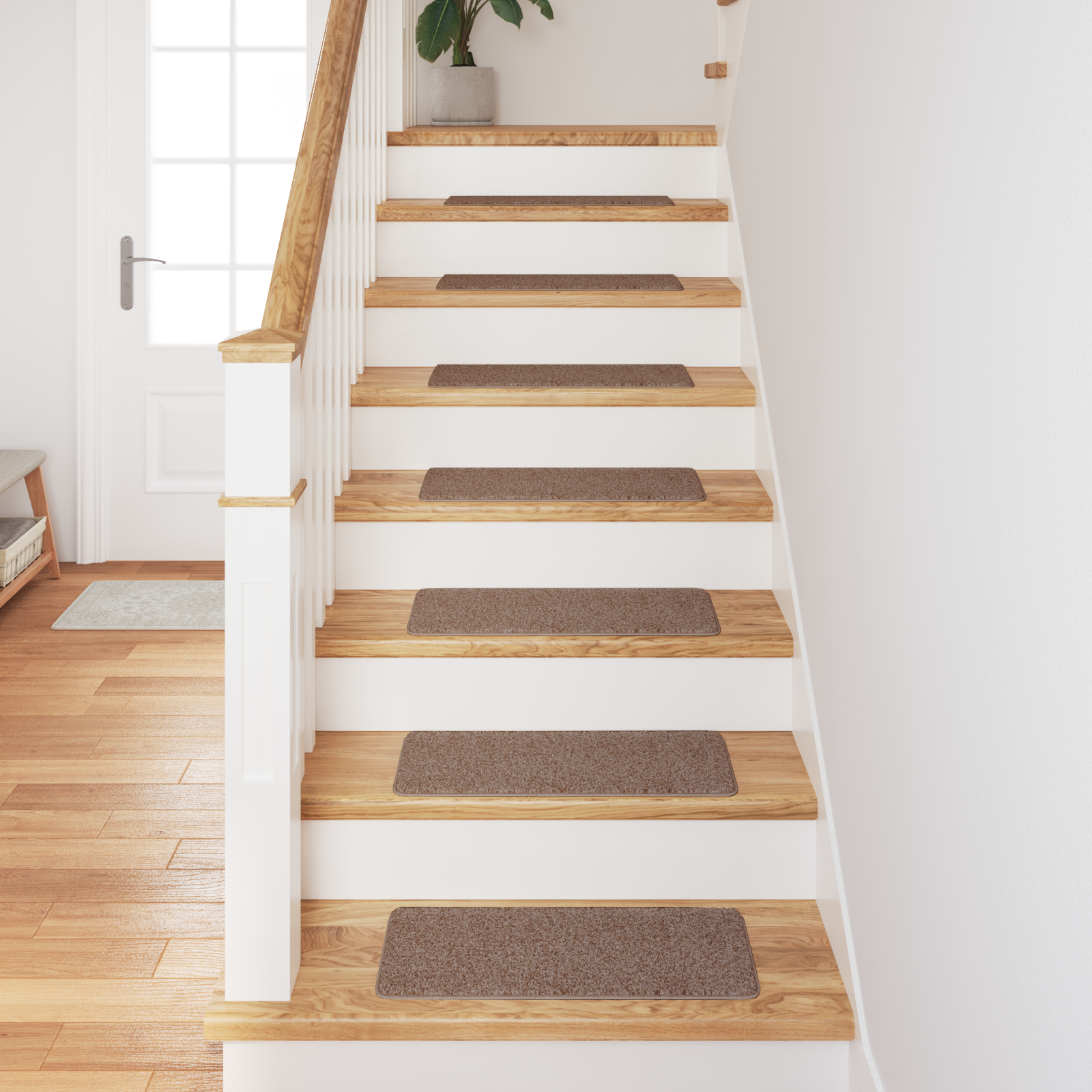 Stair Mats with Latex Backing Brown 25x60 cm - Image 4