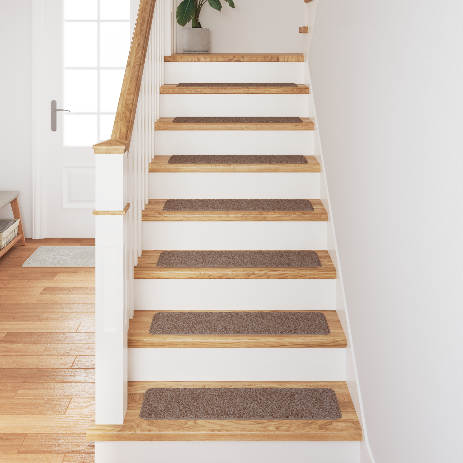 Stair Mats with Latex Backing Brown 20x75 cm - Image 4