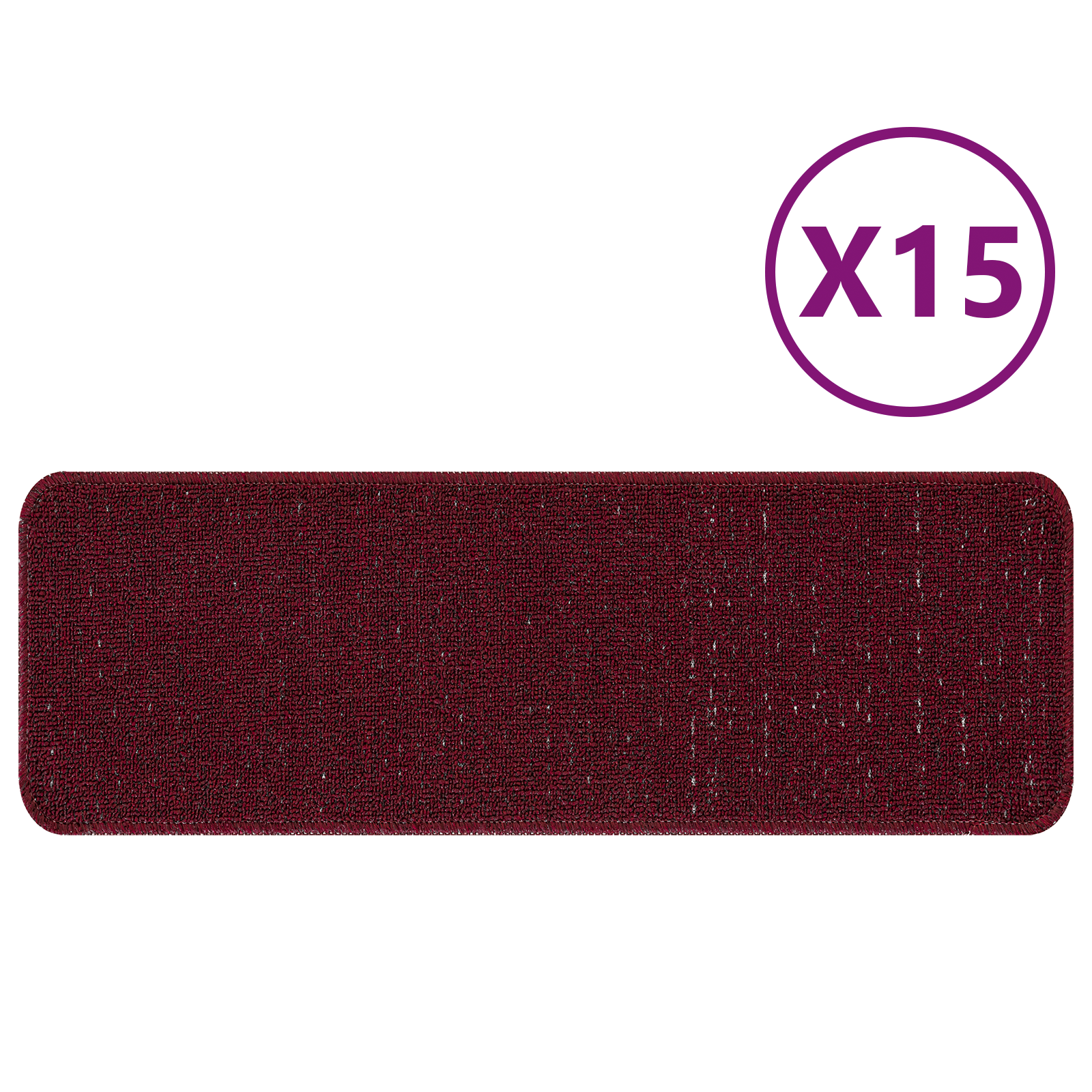Stair Mats with Latex Backing Bordeaux 25x60 cm - Image 3