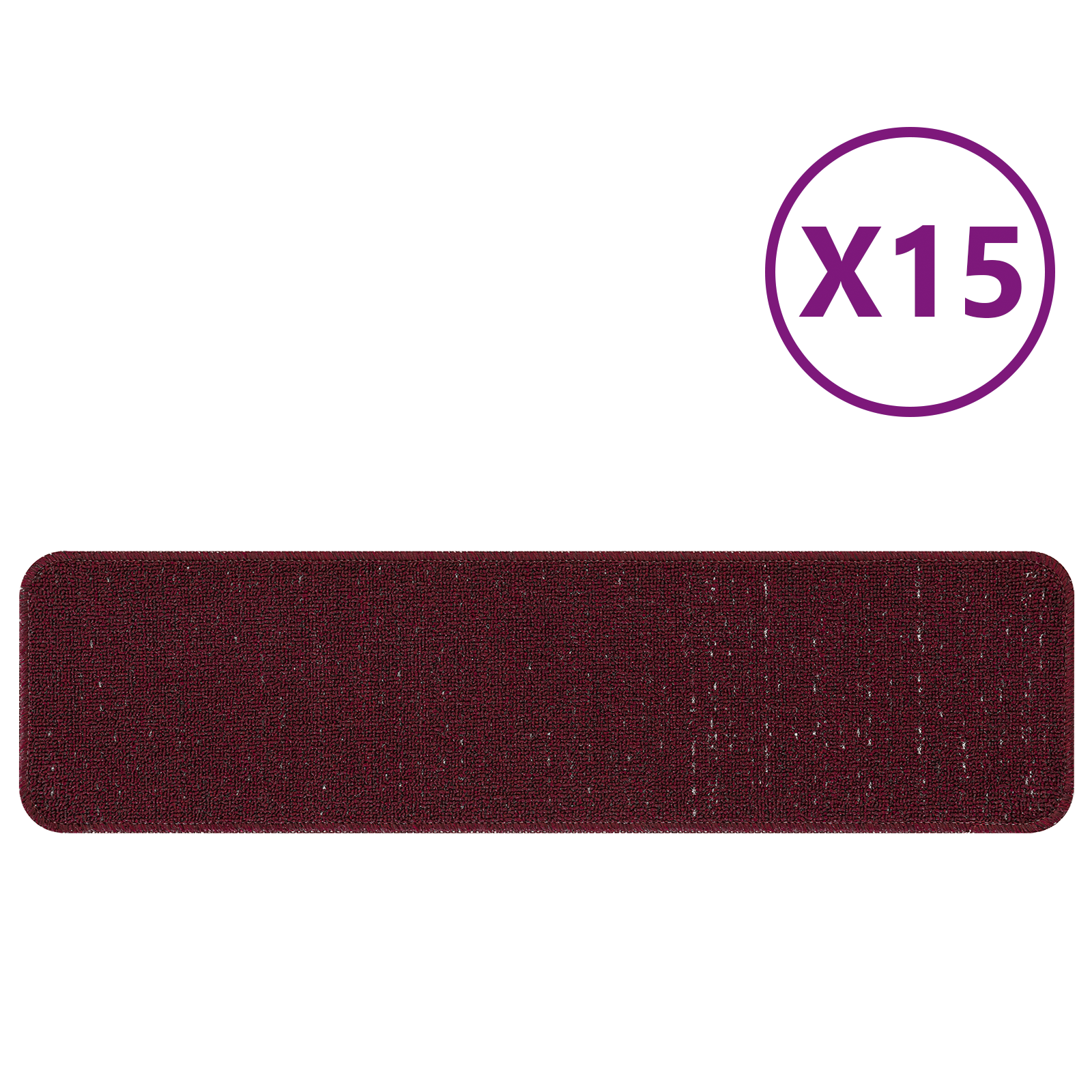 Stair Mats with Latex Backing Bordeaux 20x75 cm - Image 3
