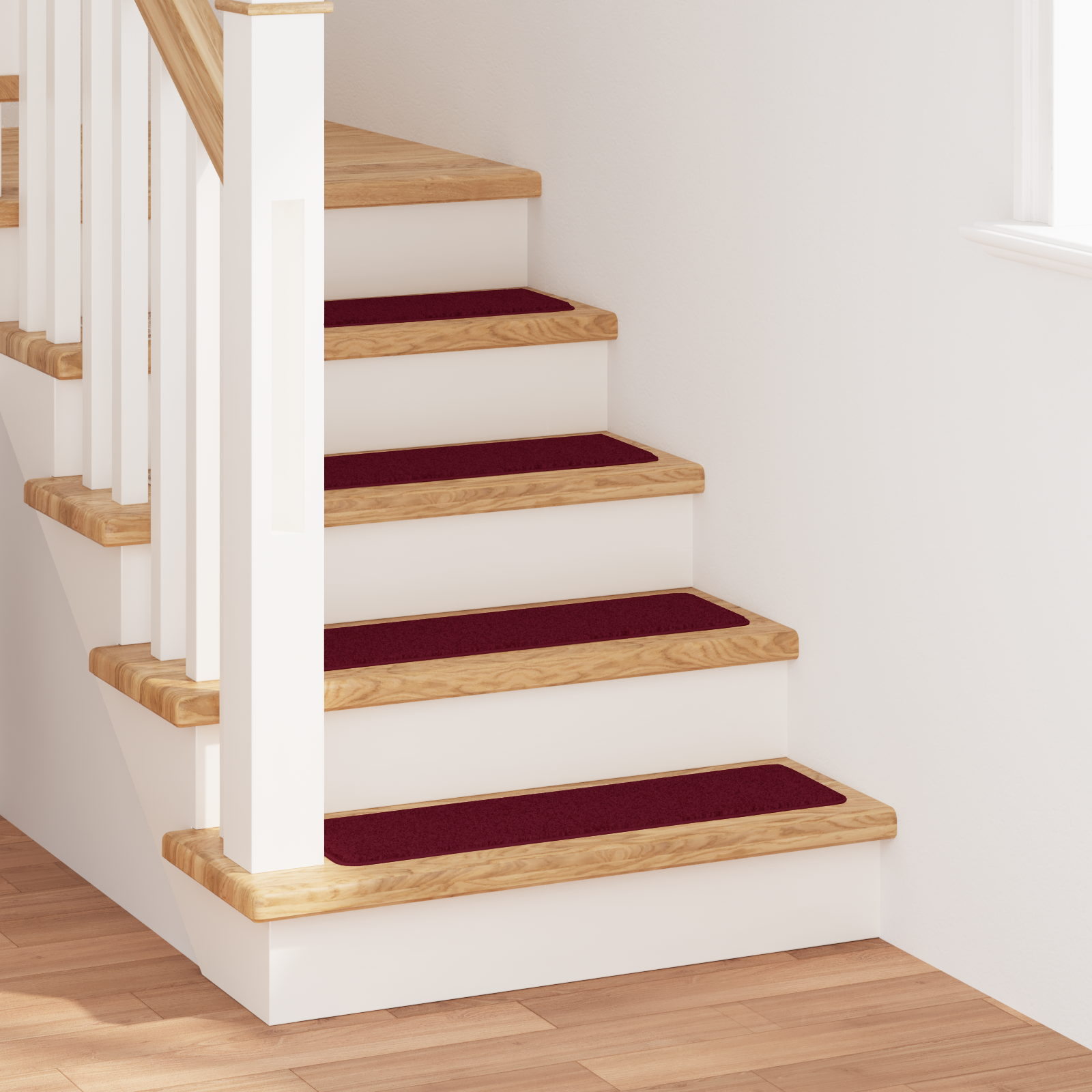 Stair Mats with Latex Backing Bordeaux 20x75 cm
