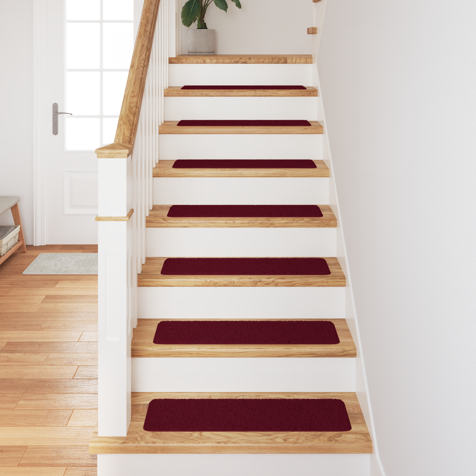 Stair Mats with Latex Backing Bordeaux 20x75 cm - Image 4