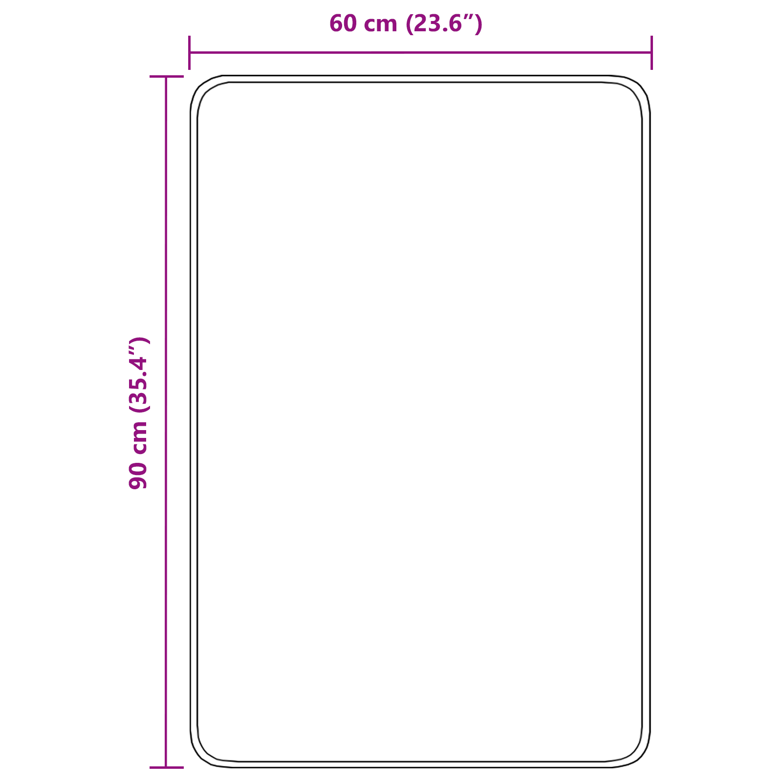 Bath Mat Rectangular Grey 60x90 cm Polypropylen Non-Slip - Image 8