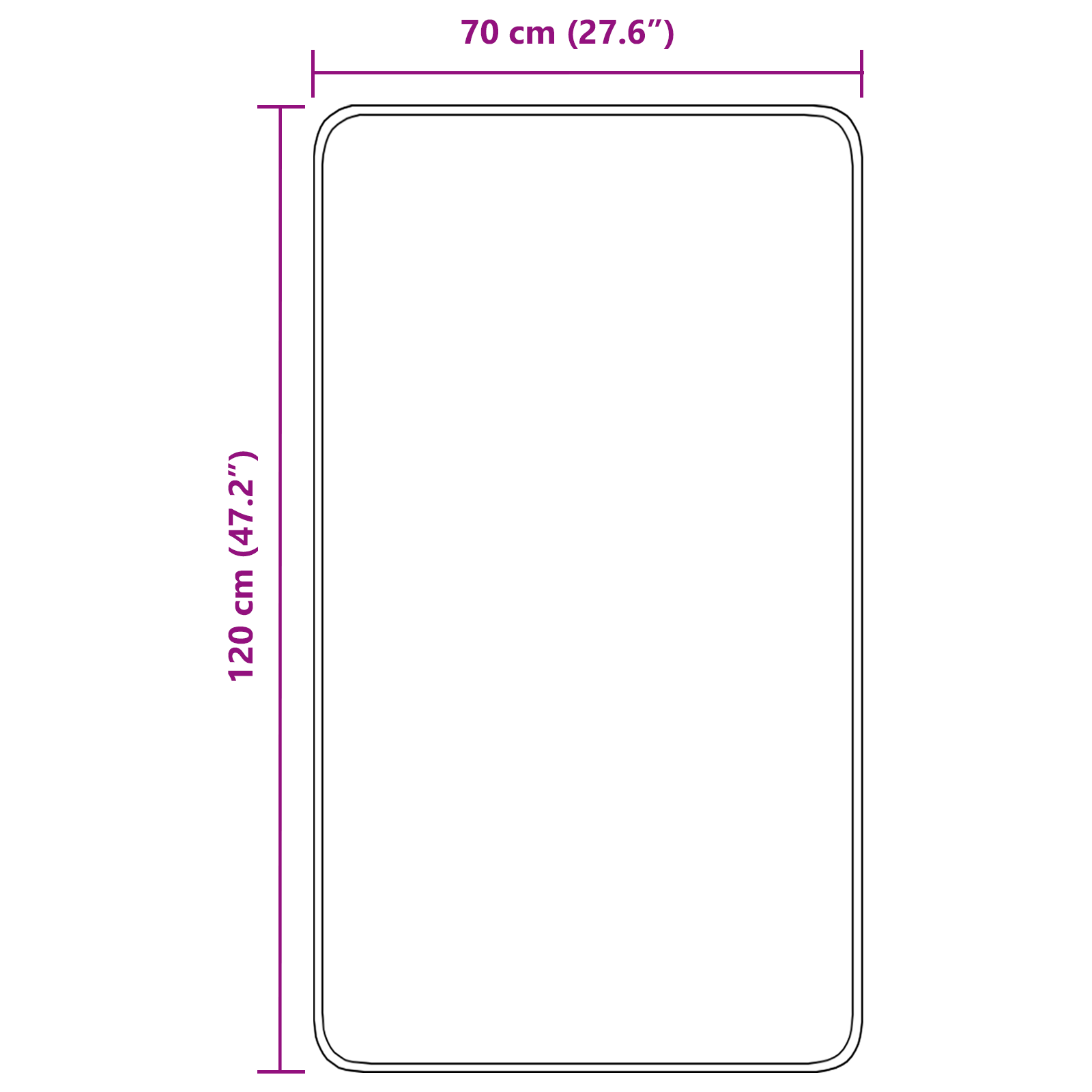 Bath Mat Rectangular Cream 70x120 cm Polypropylen Non-Slip - Image 8