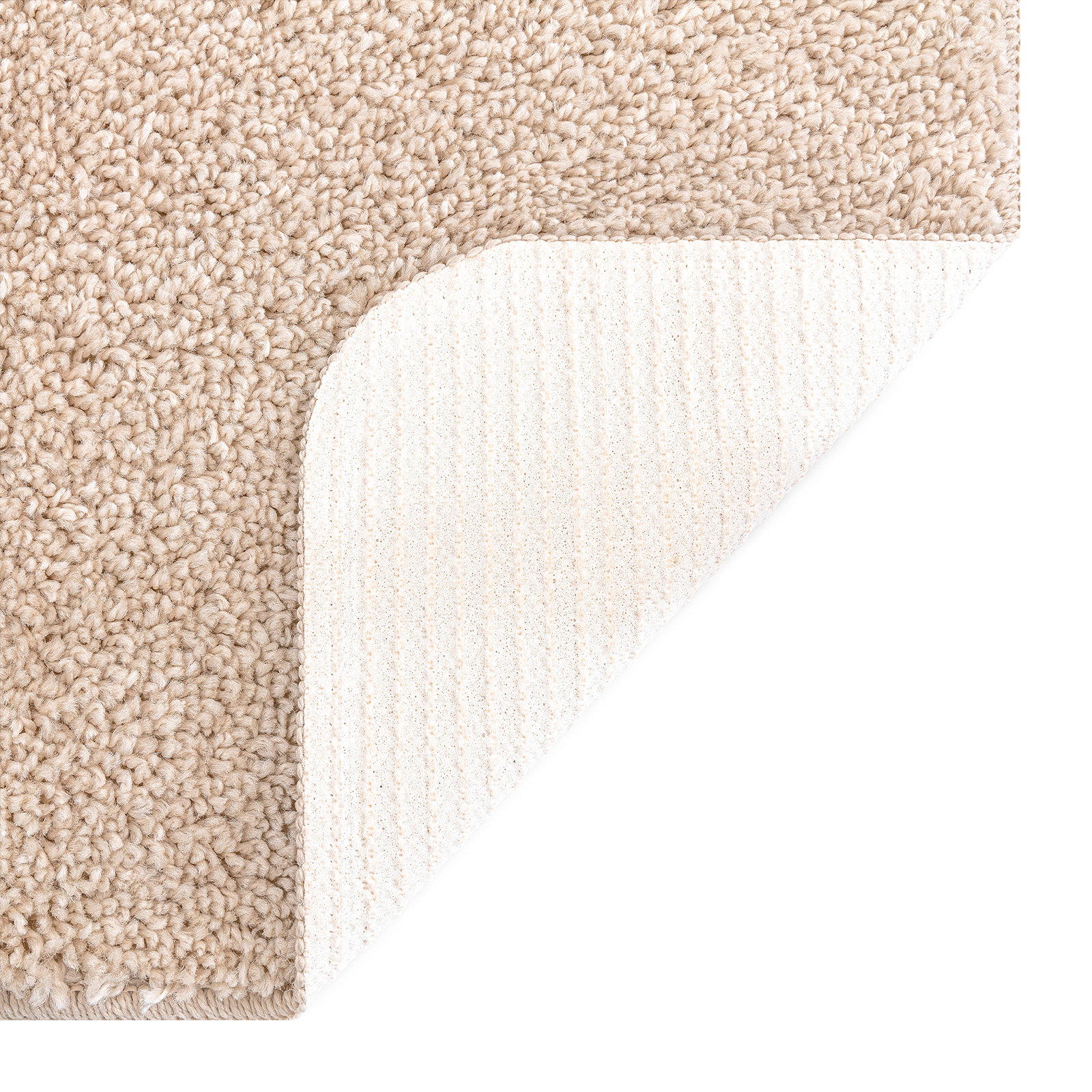 2 Piece Bath Mat Set Cream Polypropylen Non-Slip - Image 7