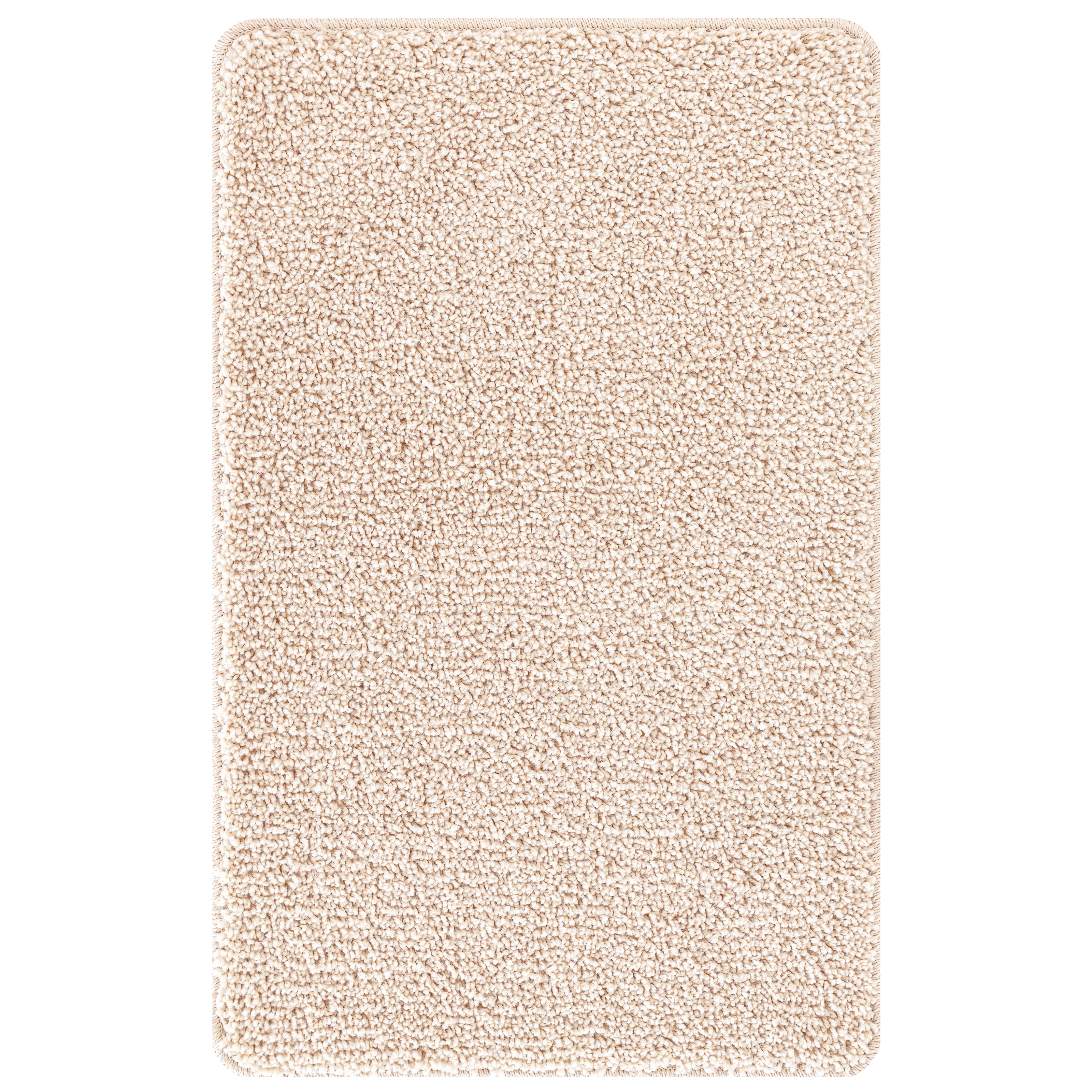 2 Piece Bath Mat Set Cream Polypropylen Non-Slip - Image 2