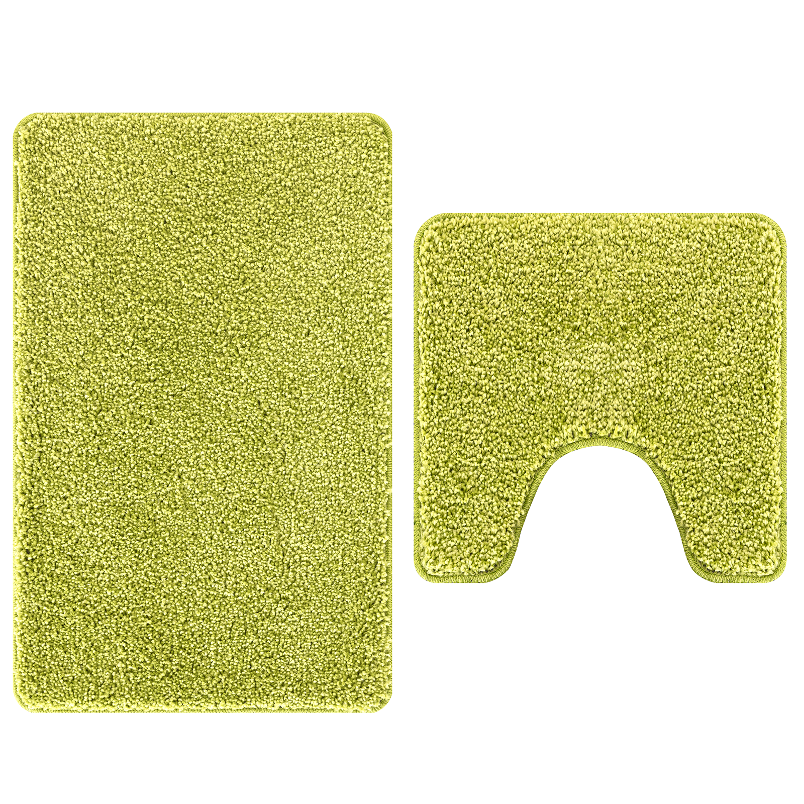 2 Piece Bath Mat Set Green Polypropylen Non-Slip - Image 6