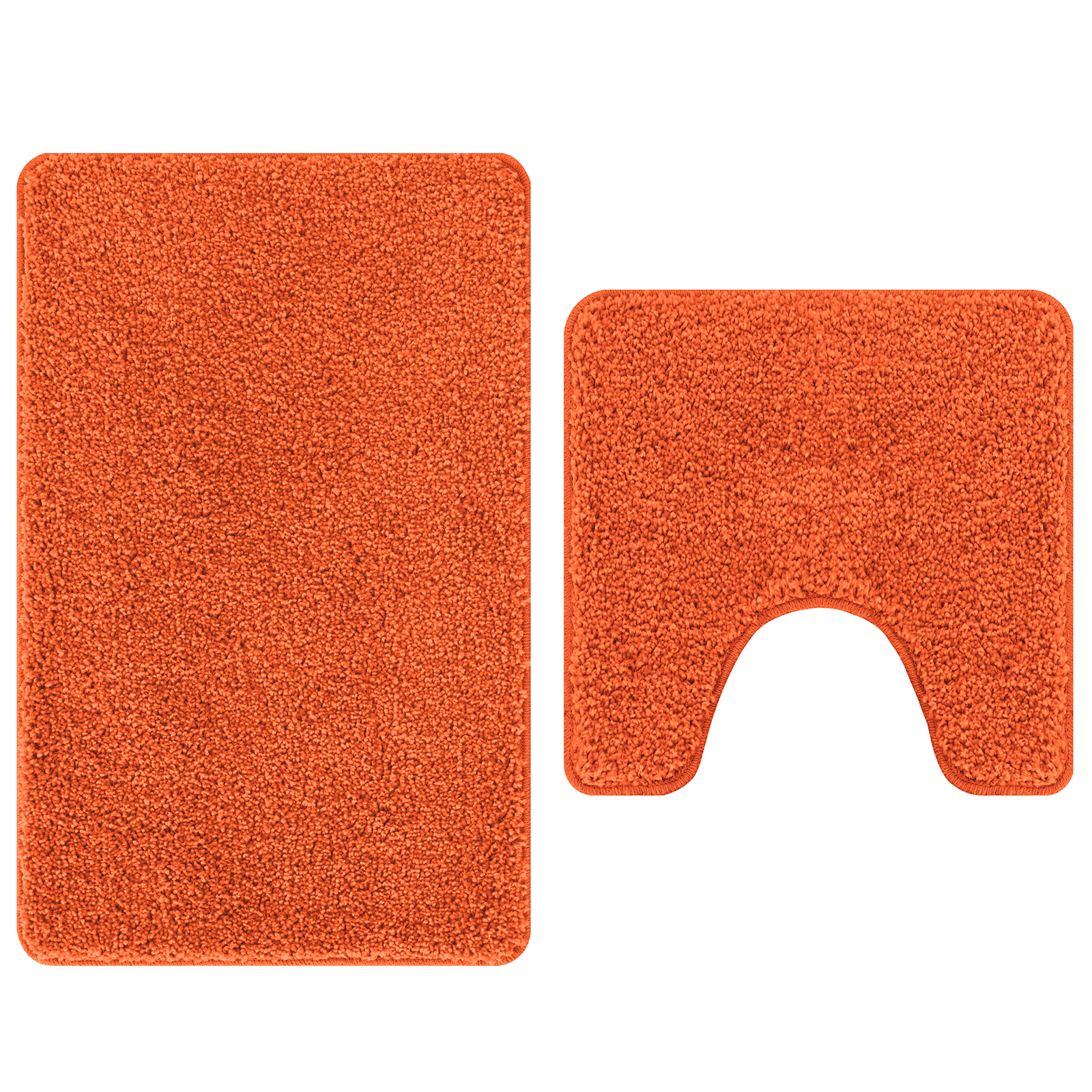 2 Piece Bath Mat Set Orange Polypropylen Non-Slip - Image 6