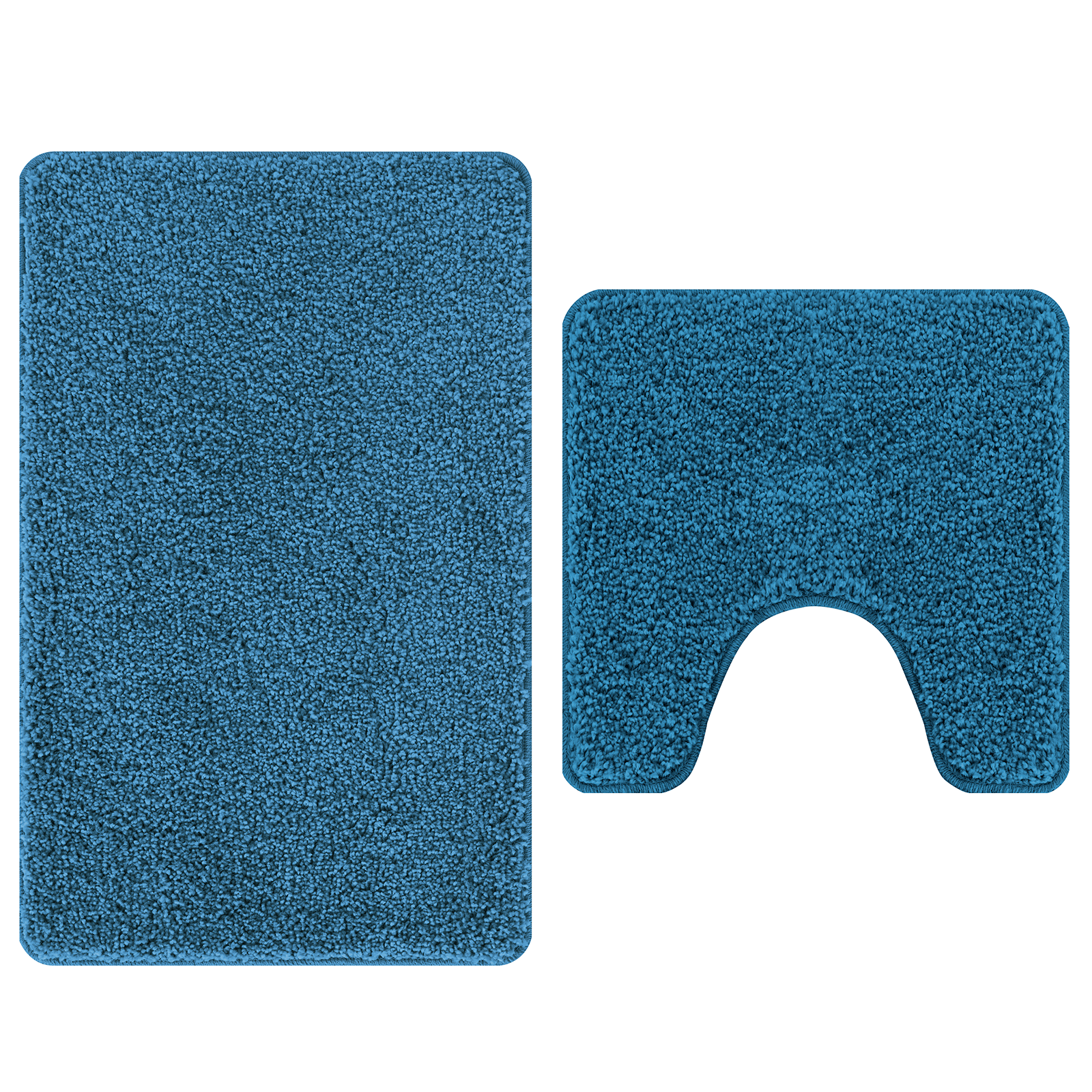 2 Piece Bath Mat Set Blue Polypropylen Non-Slip - Image 6