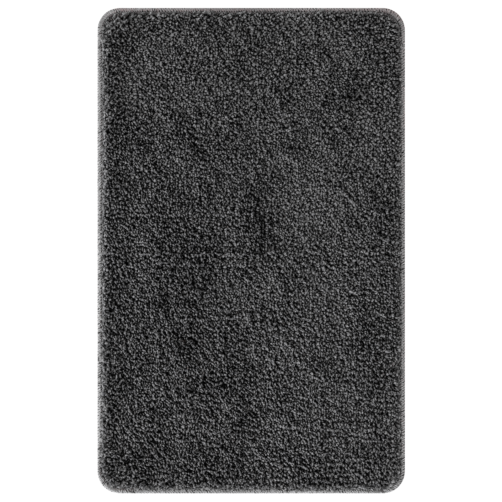 3 Piece Bath Mat Set Dark Grey Polypropylen Non-Slip - Image 2