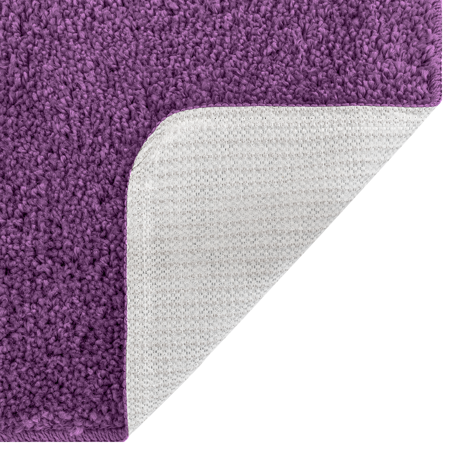 3 Piece Bath Mat Set Purple Polypropylen Non-Slip - Image 8