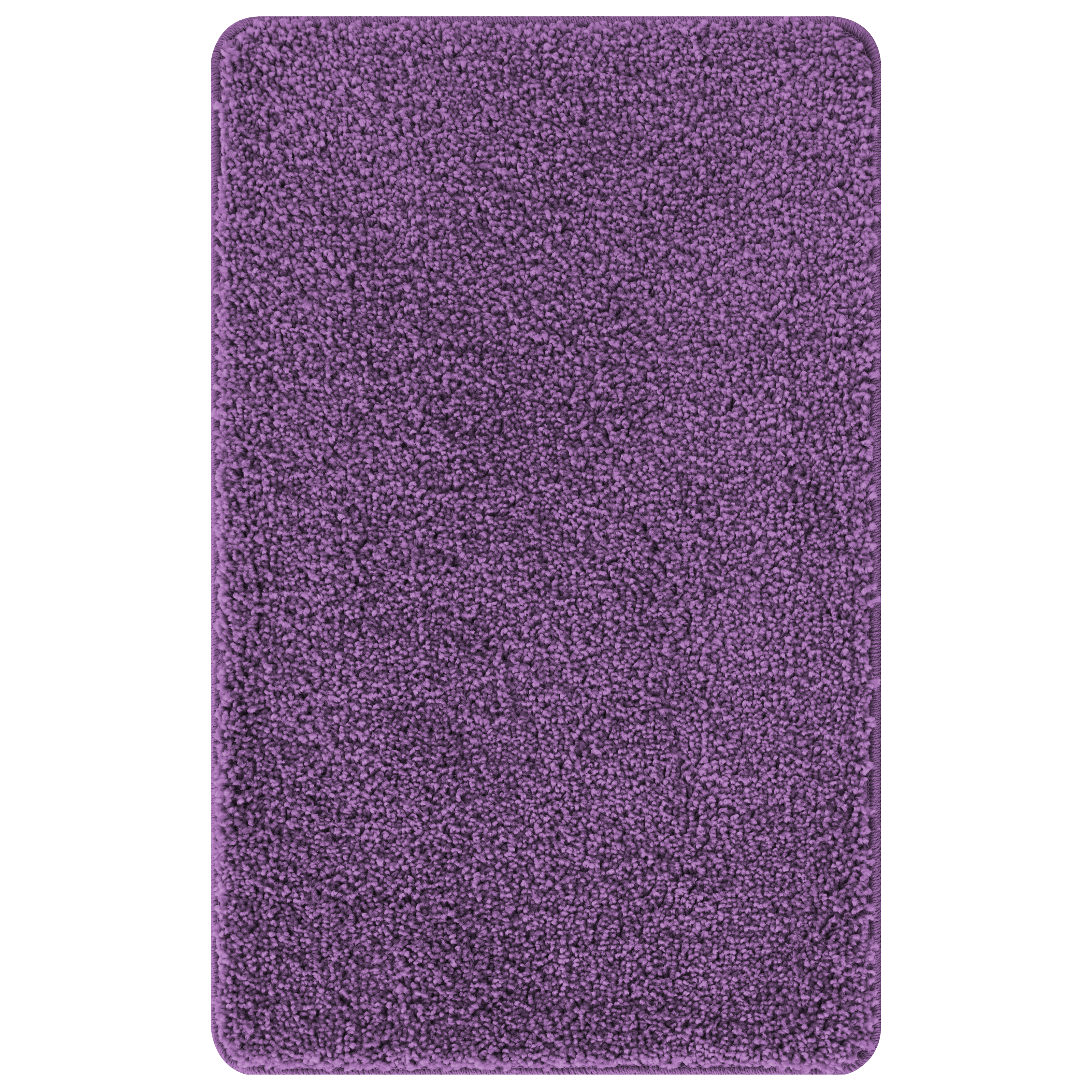 3 Piece Bath Mat Set Purple Polypropylen Non-Slip - Image 2
