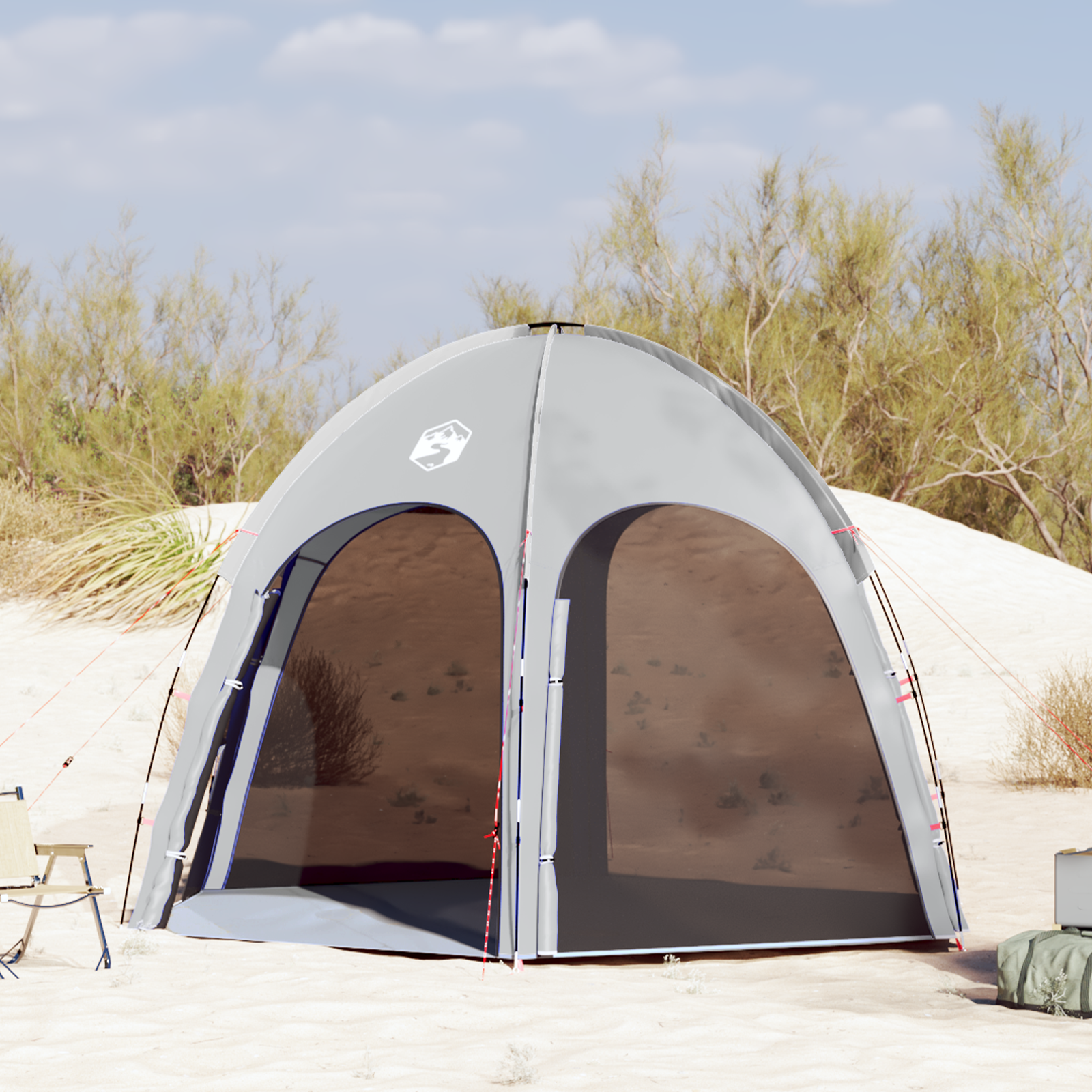 Gray Pool Tent 366x305 cm Waterproof