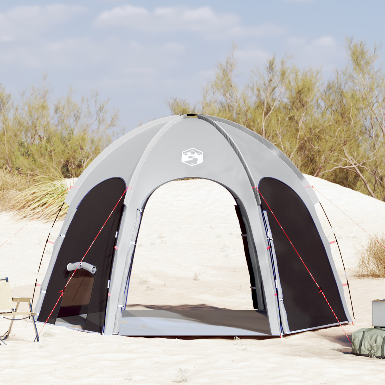 Gray Pool Tent 366x305 cm Waterproof - Image 4