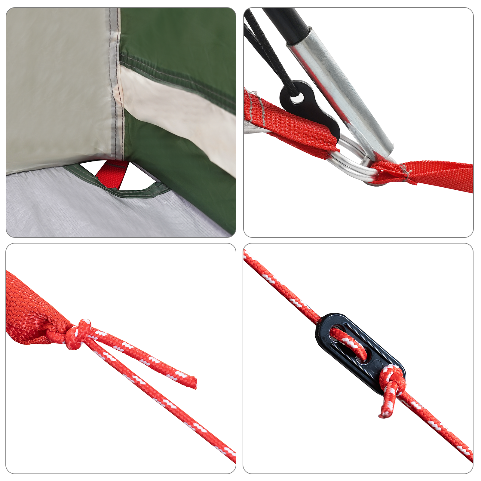 Family Tent with Windows Dome Green 6-Person Waterproof - Image 10