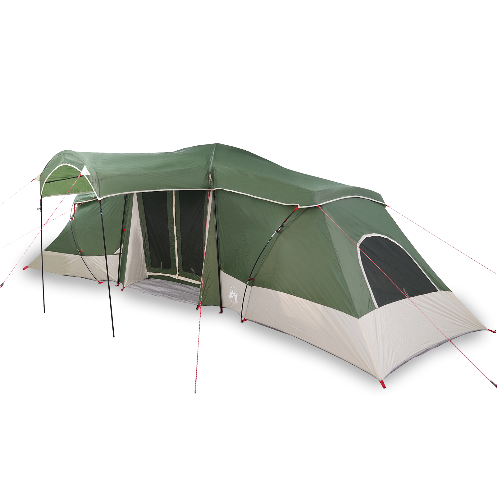 Family Tent with Windows Dome Green 6-Person Waterproof - Image 3