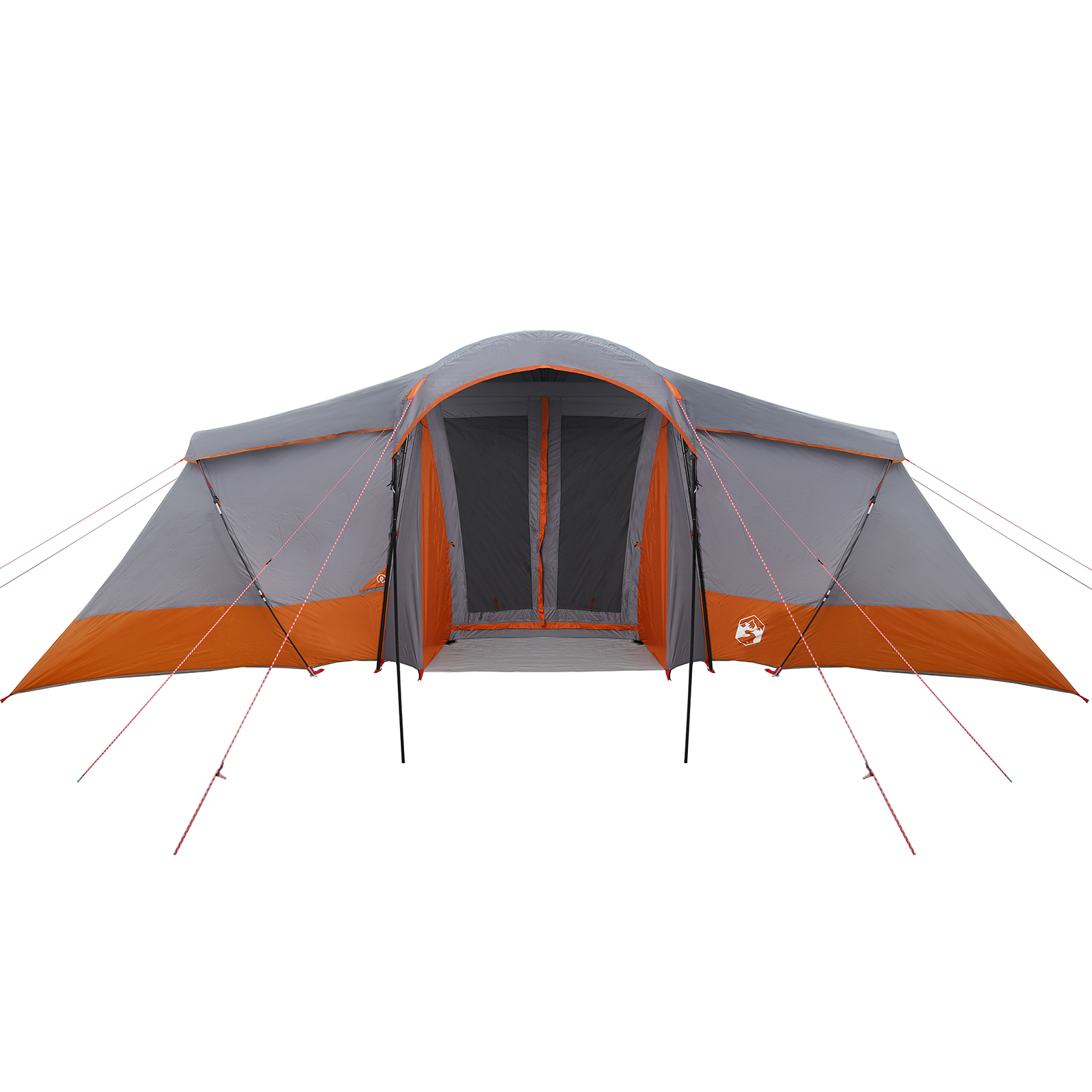 Family Tent with Windows Dome Grey&Orange 6-Person Waterproof - Image 5