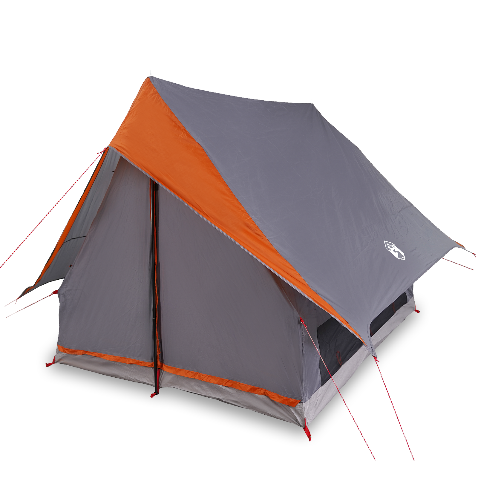 Camping Tent A-Frame 3-Person Grey and Orange Waterproof - Image 3