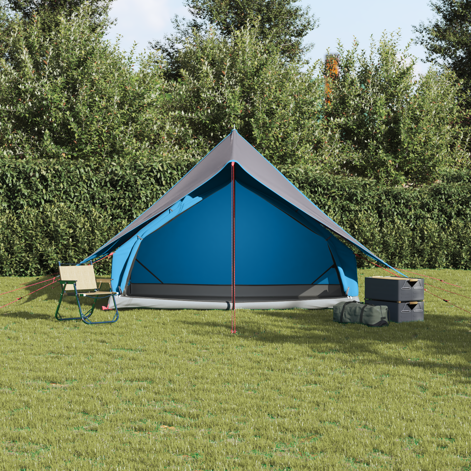 Camping Tent A-Frame 5-Person Blue Waterproof - Image 4