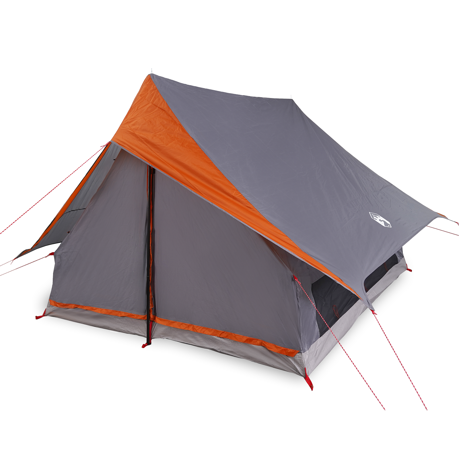 Camping Tent A-Frame 5-Person Grey and Orange Waterproof - Image 3