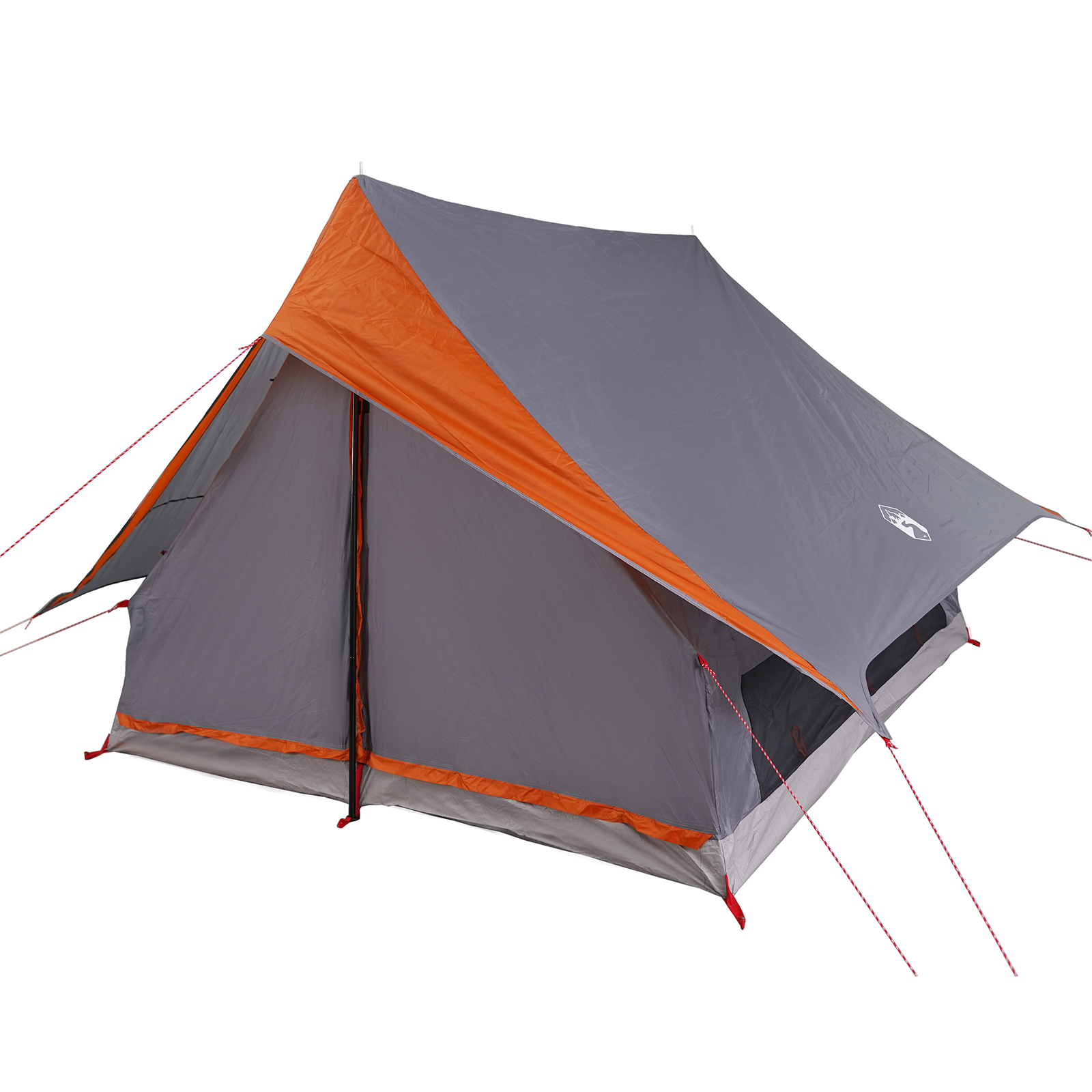 Camping Tent A-Frame 5-Person Grey and Orange Waterproof - Image 2