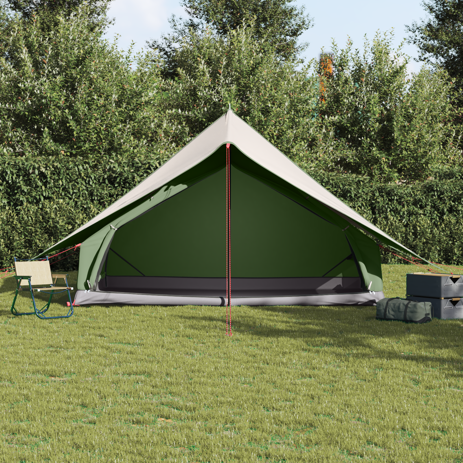 Family Tent A-Frame 7-Person Green Waterproof - Image 4