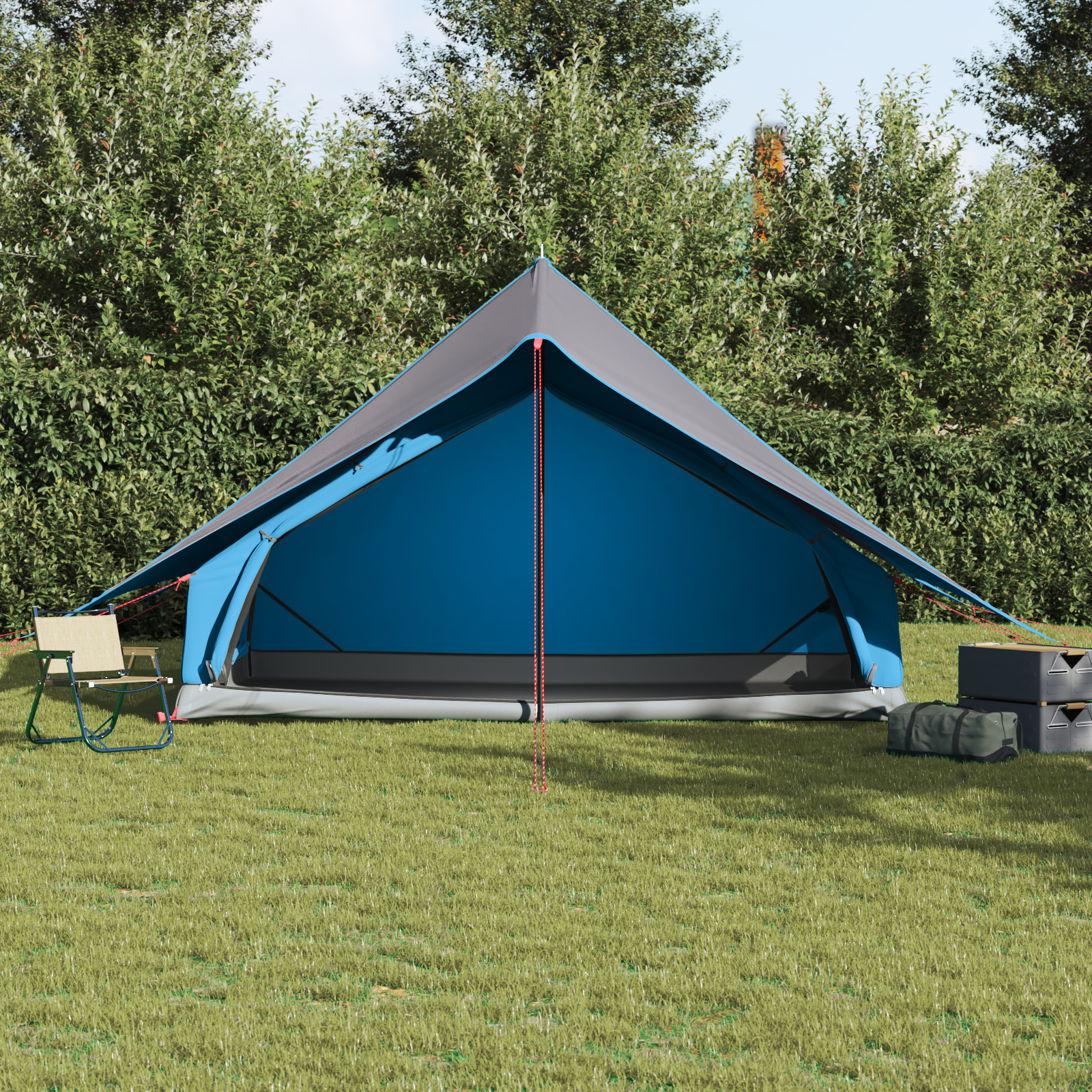 Family Tent A-Frame 7-Person Blue Waterproof - Image 4