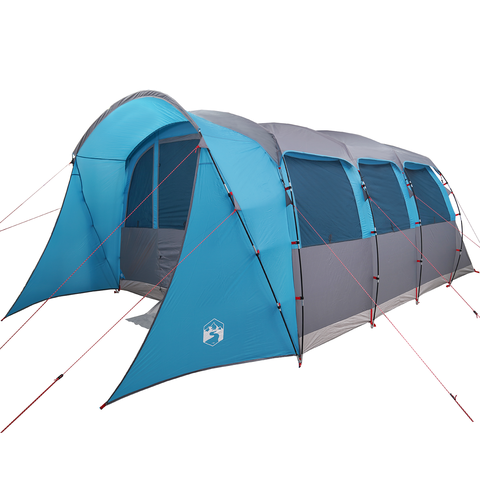 Family Tent with Windows Tunnel Blue 8-Person Waterproof - Image 2