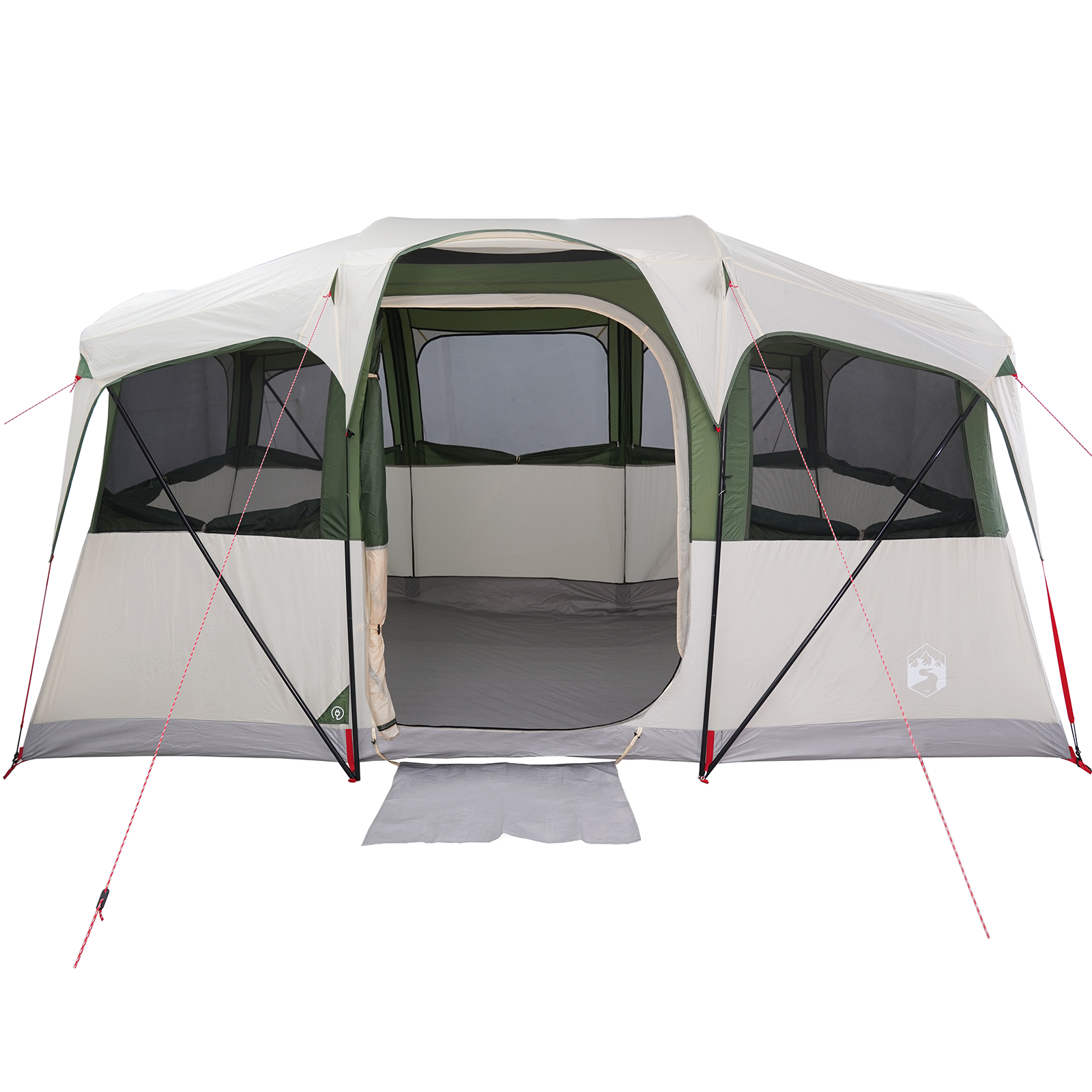 Family Tent with Windows Dome Green 10-Person Waterproof - Image 11