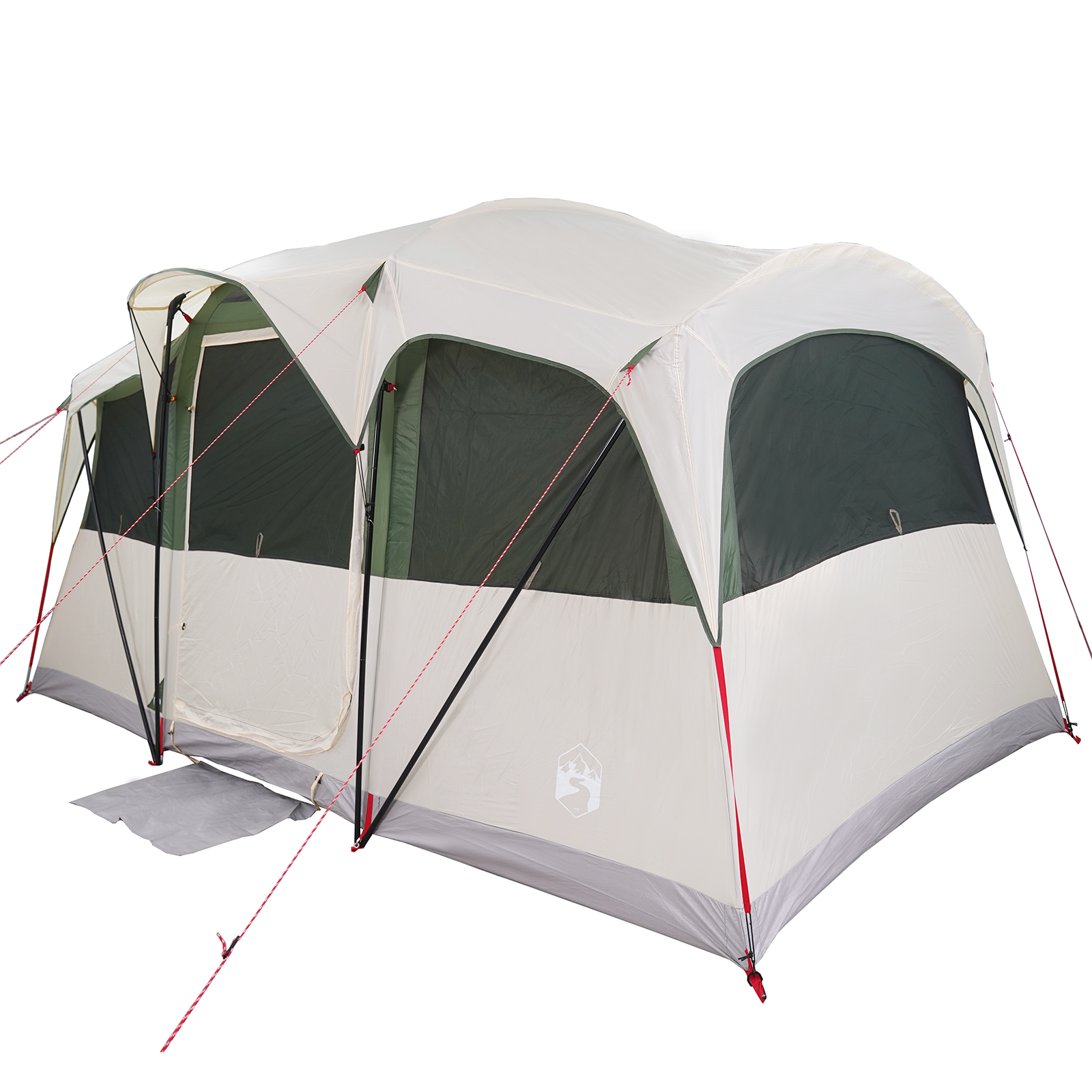 Family Tent with Windows Dome Green 10-Person Waterproof - Image 2