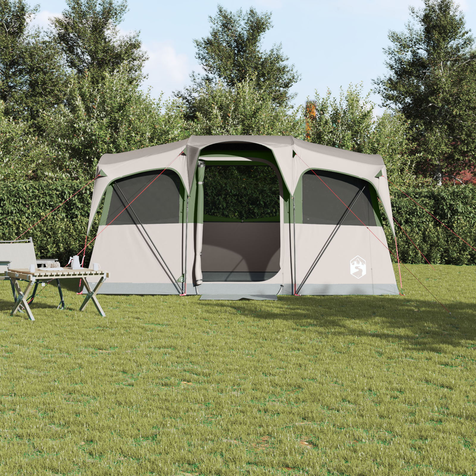 Family Tent with Windows Dome Green 10-Person Waterproof - Image 4