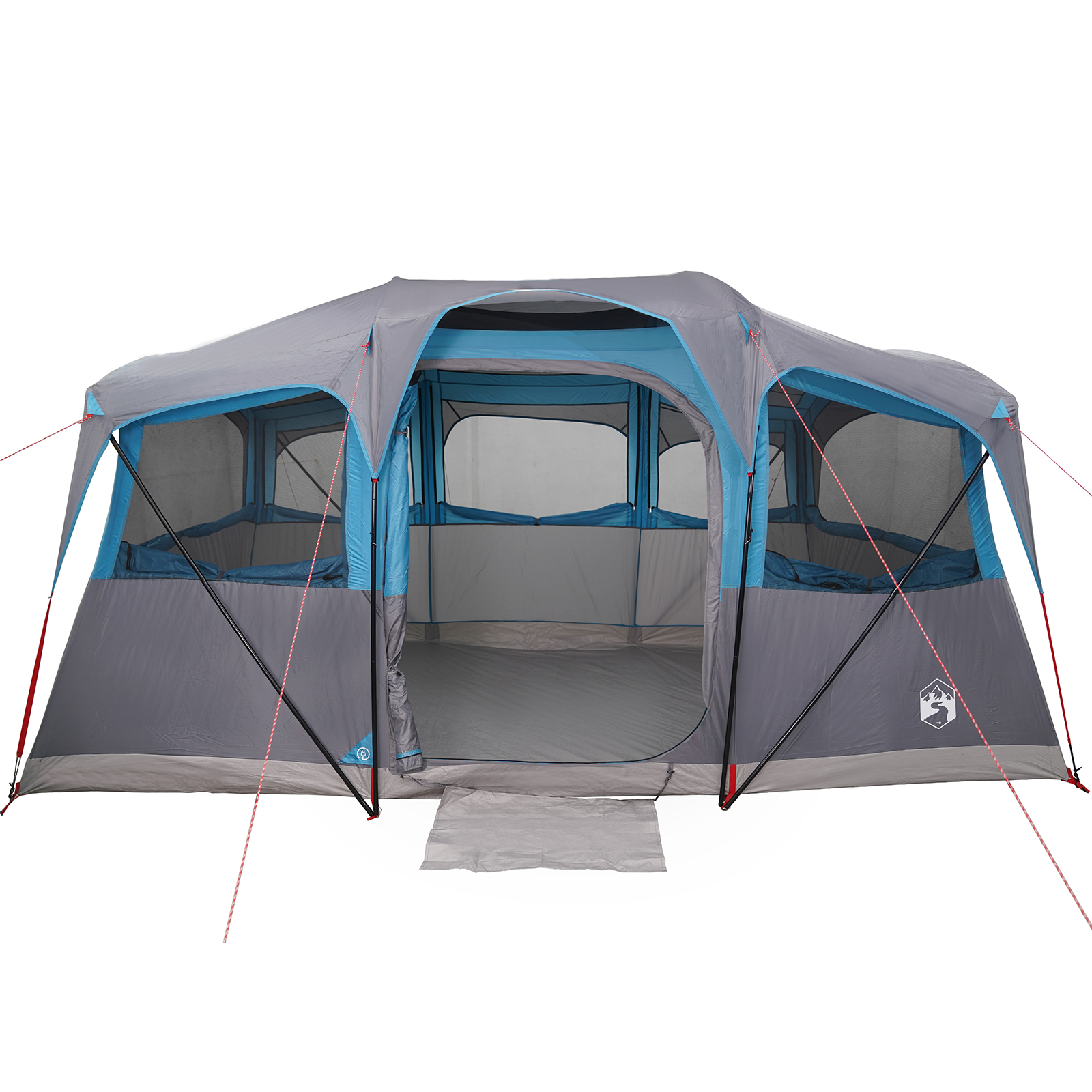Family Tent with Windows Dome Blue 10-Person Waterproof - Image 11