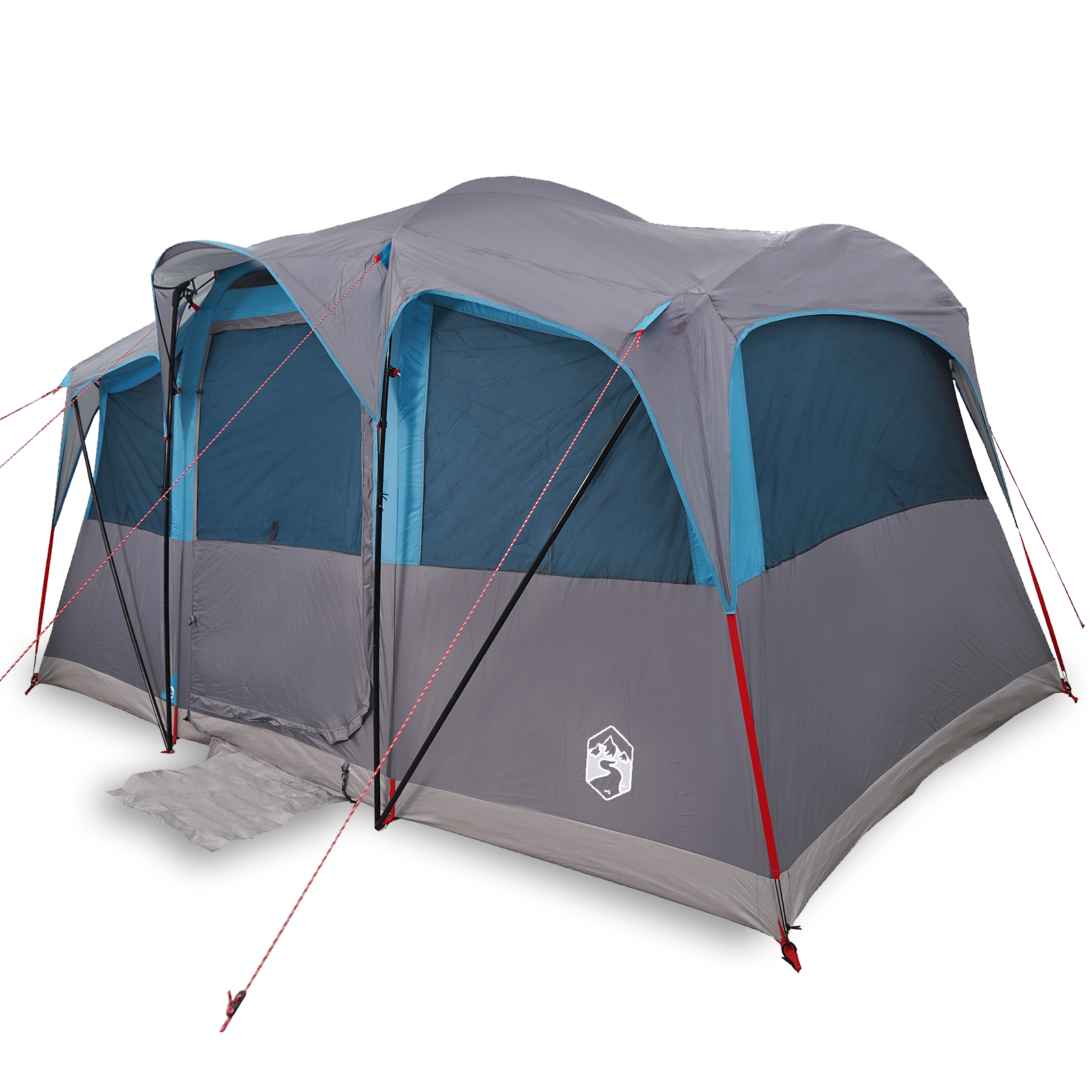 Family Tent with Windows Dome Blue 10-Person Waterproof - Image 3