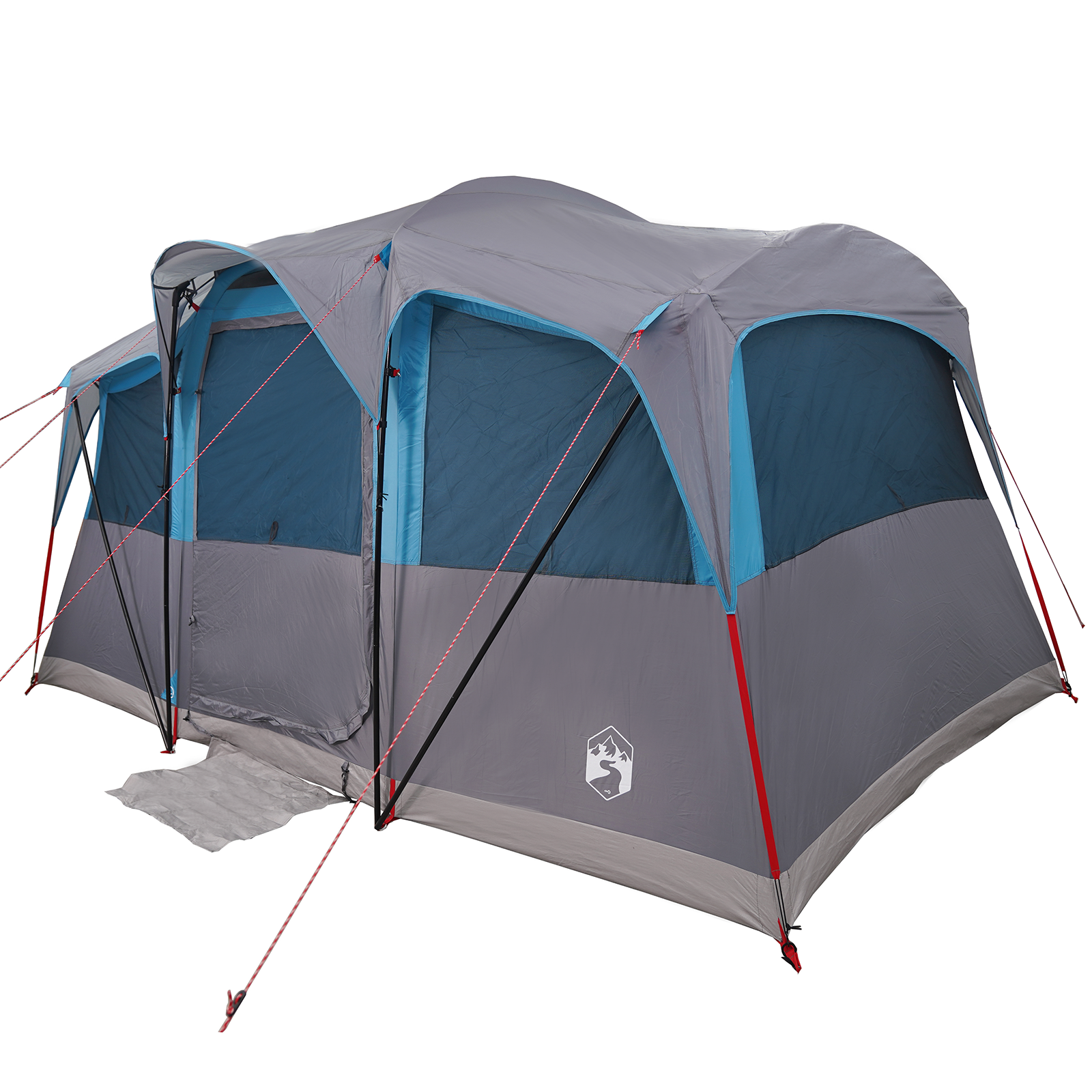 Family Tent with Windows Dome Blue 10-Person Waterproof - Image 2