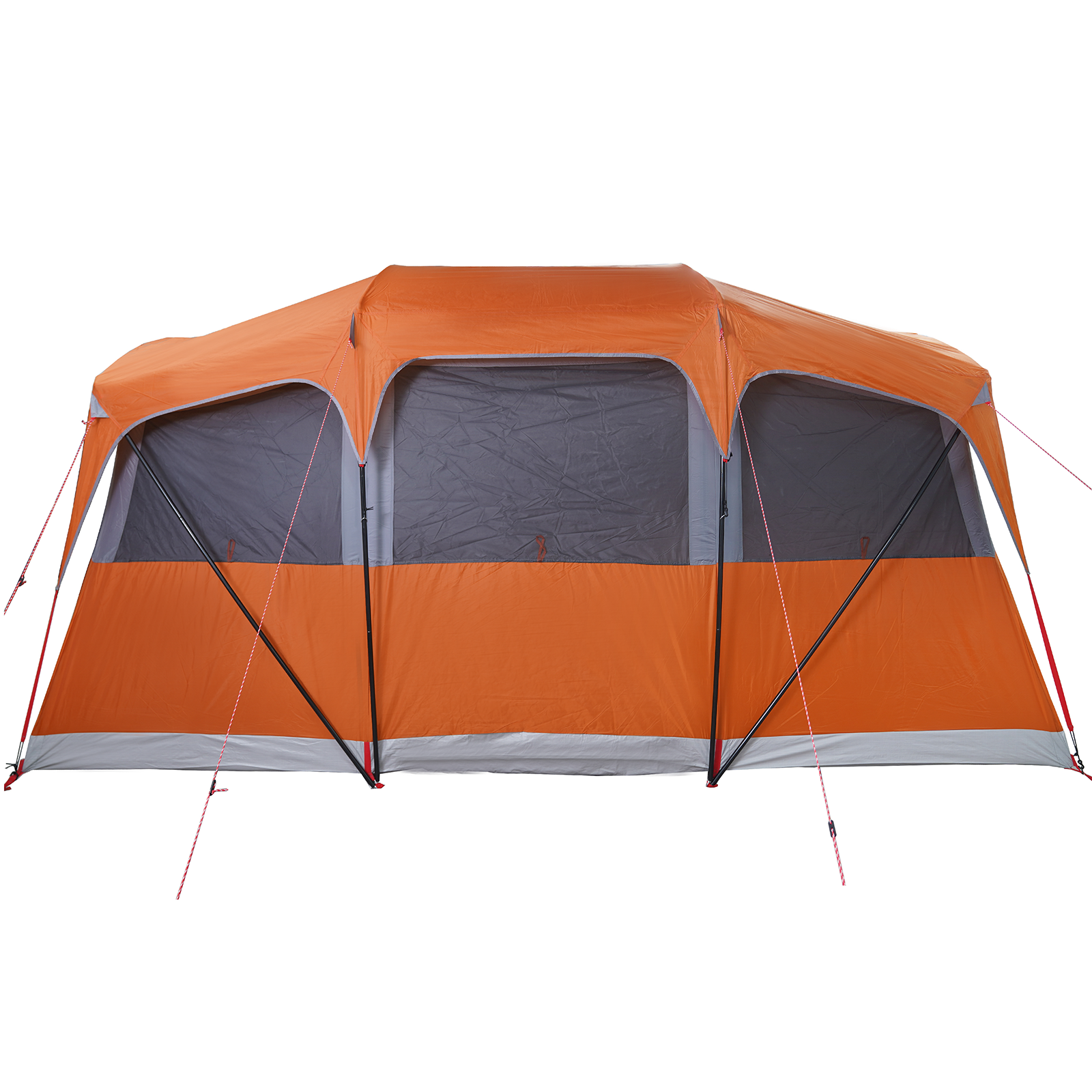 Family Tent with Windows Dome Grey & Orange 10-Person Waterproof - Image 7