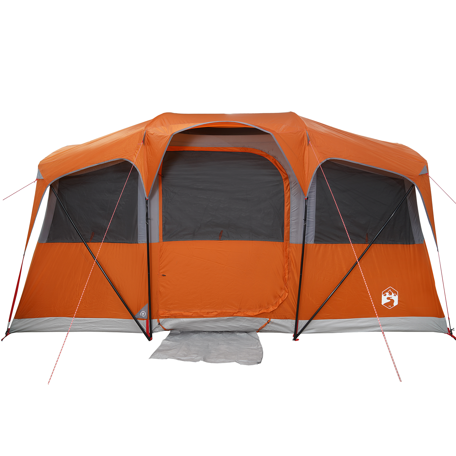Family Tent with Windows Dome Grey & Orange 10-Person Waterproof - Image 5