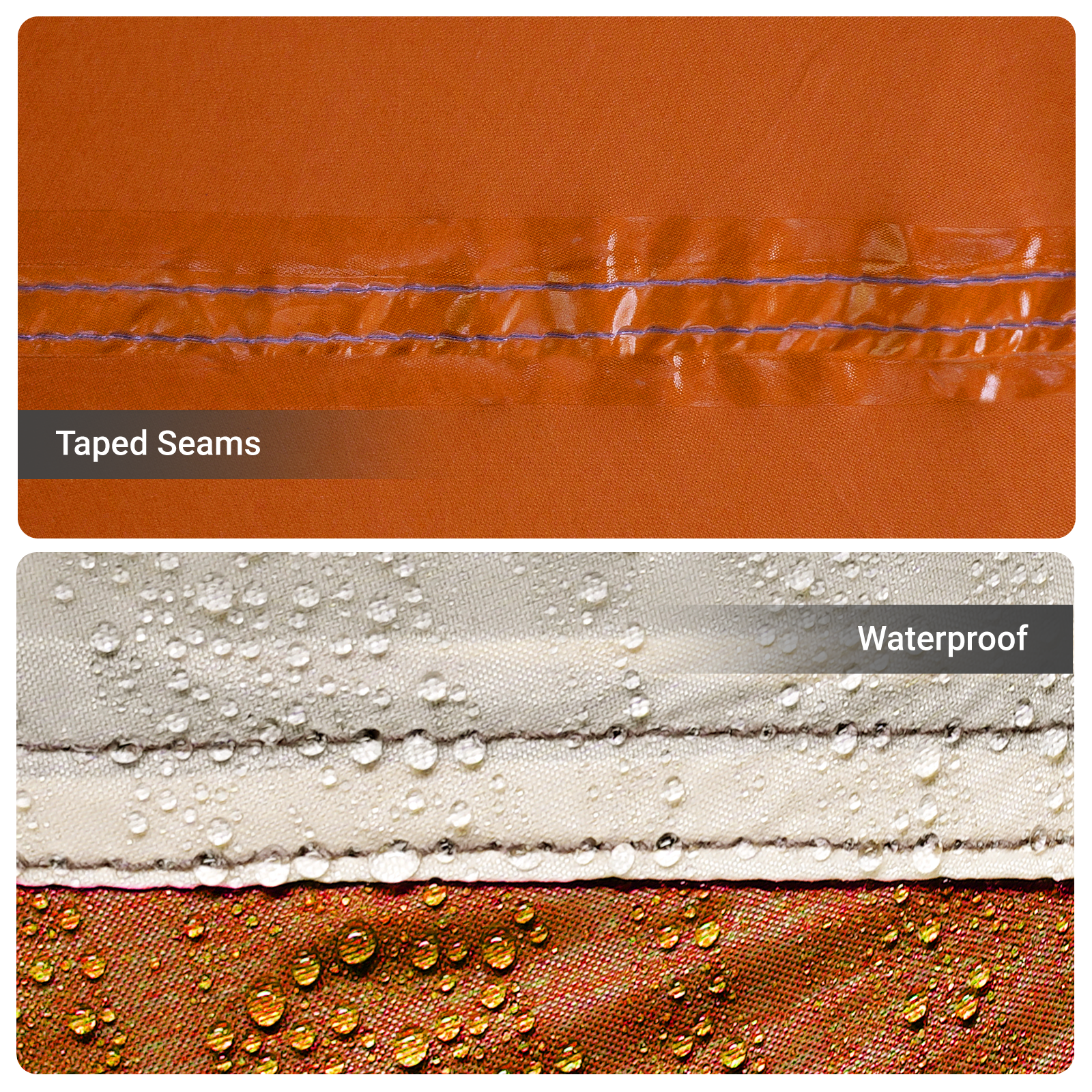 Camping Tent with Windows Grey and Orange 10-Person Waterproof - Image 8