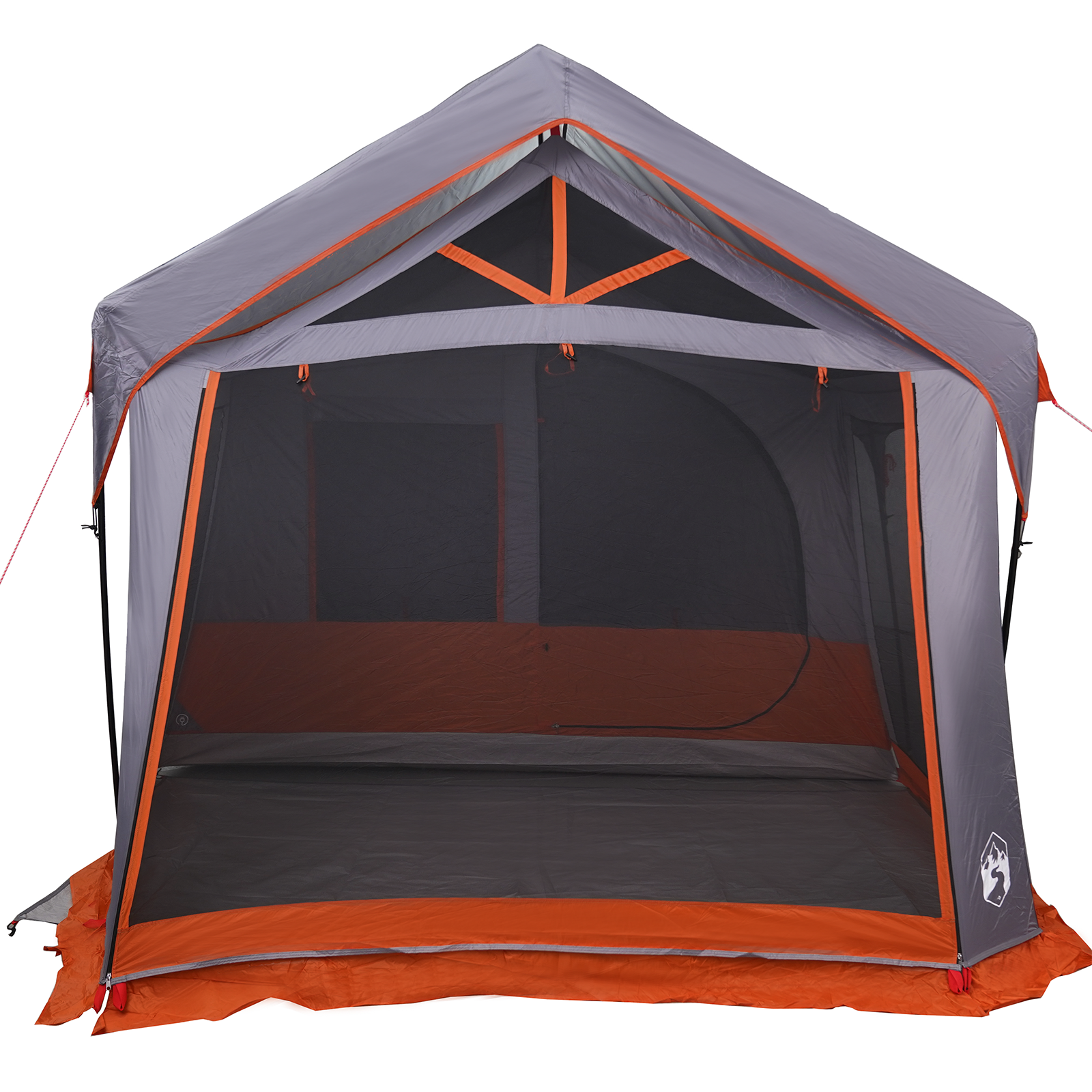 Camping Tent with Windows Grey and Orange 10-Person Waterproof - Image 5