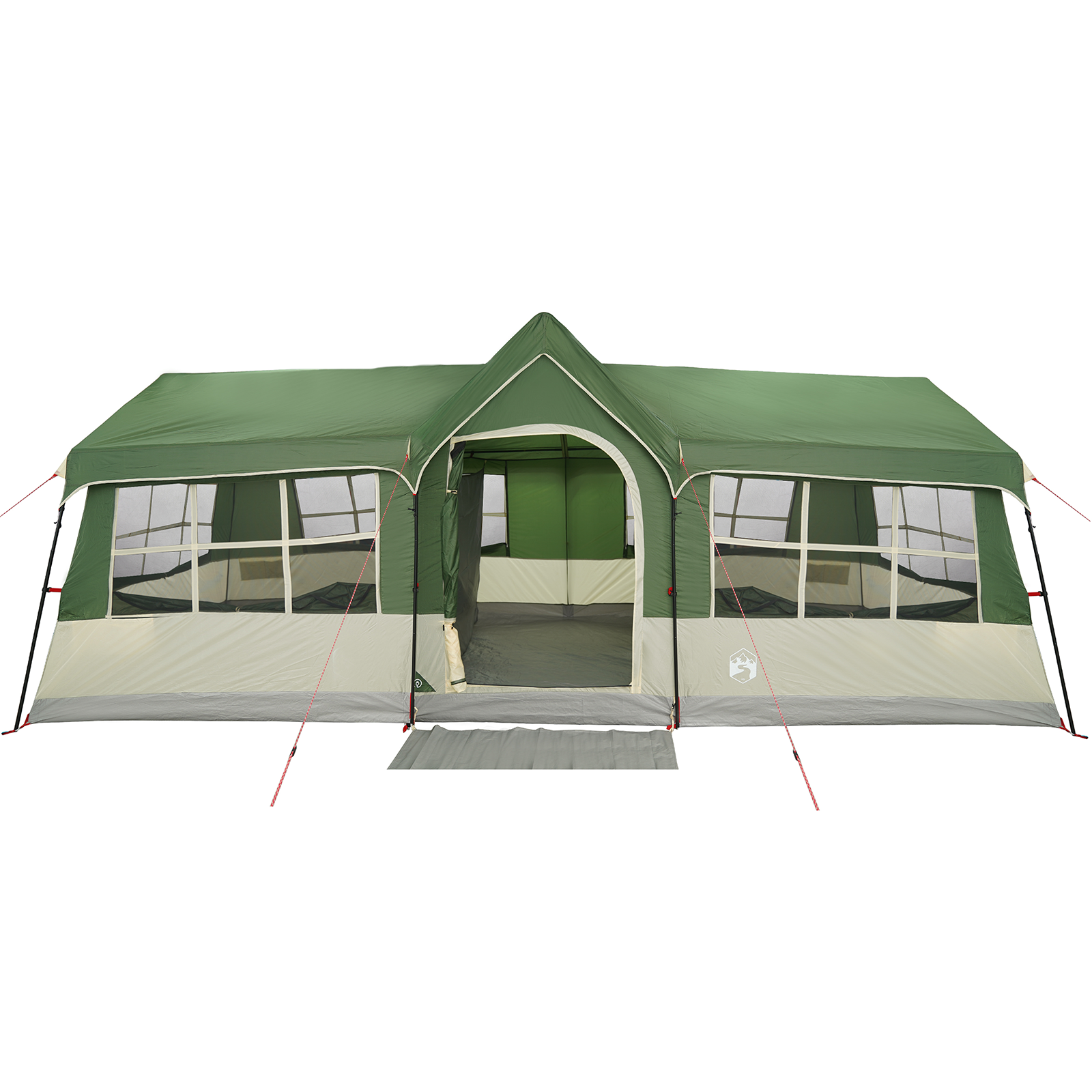 Camping Tent with Windows Green 12-Person Waterproof - Image 11