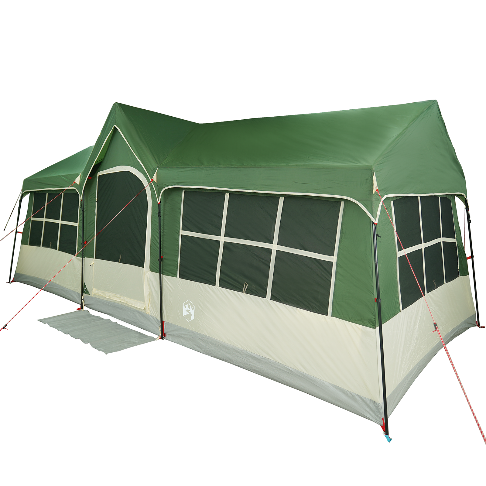 Camping Tent with Windows Green 12-Person Waterproof - Image 2
