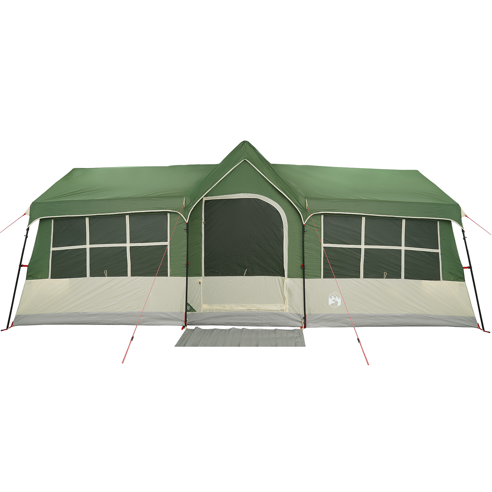 Camping Tent with Windows Green 12-Person Waterproof - Image 5