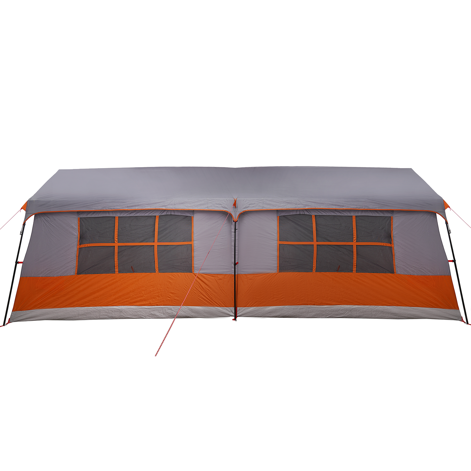 Camping Tent with Windows Grey and Orange 12-Person Waterproof - Image 7