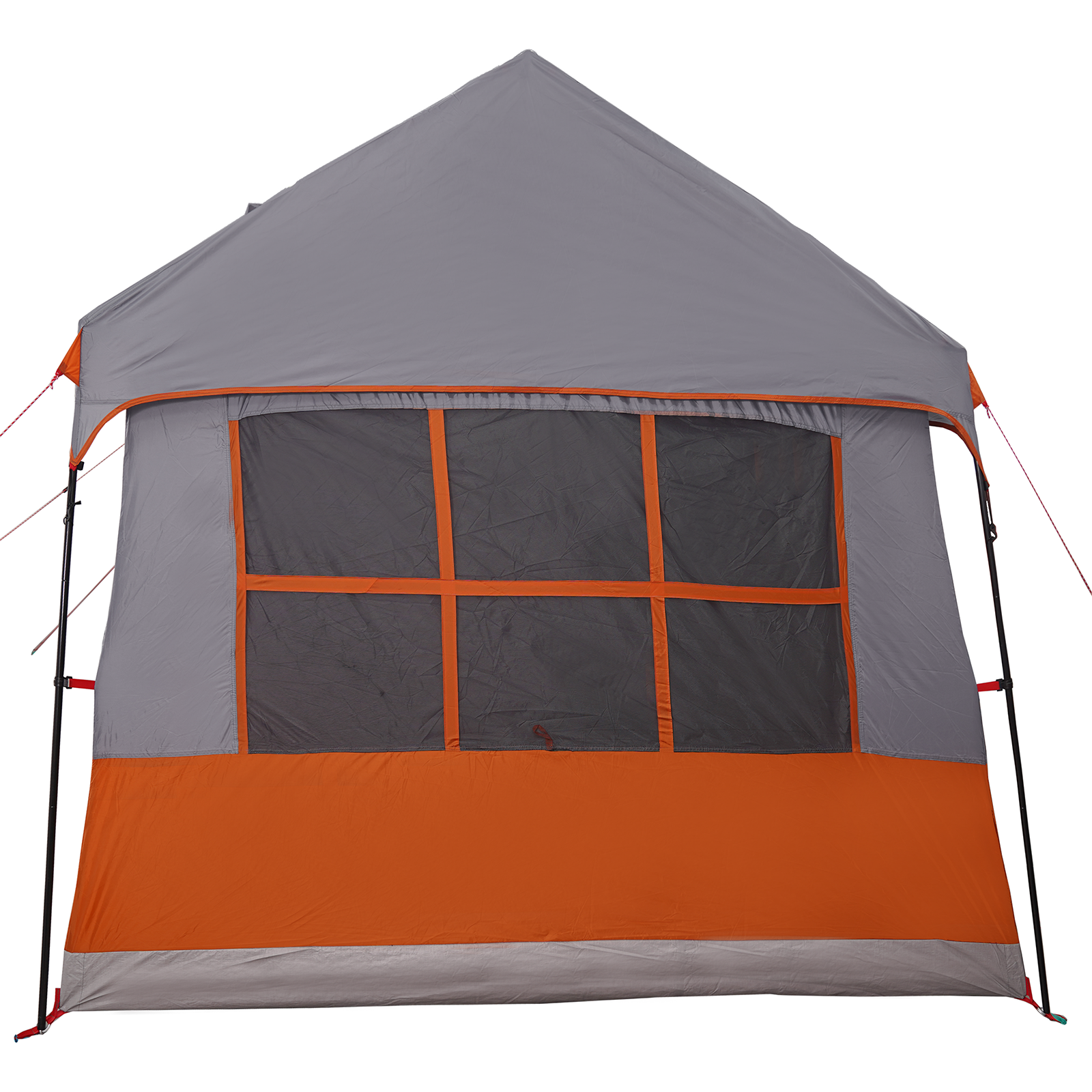 Camping Tent with Windows Grey and Orange 12-Person Waterproof - Image 6