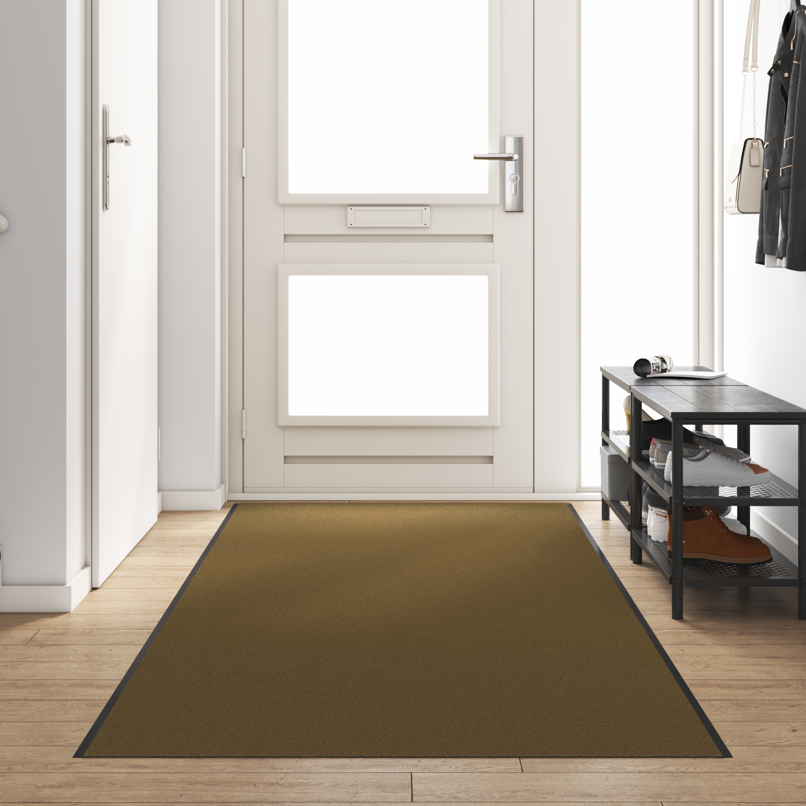 Wasbare Deurmat Bruin 120×350 cm