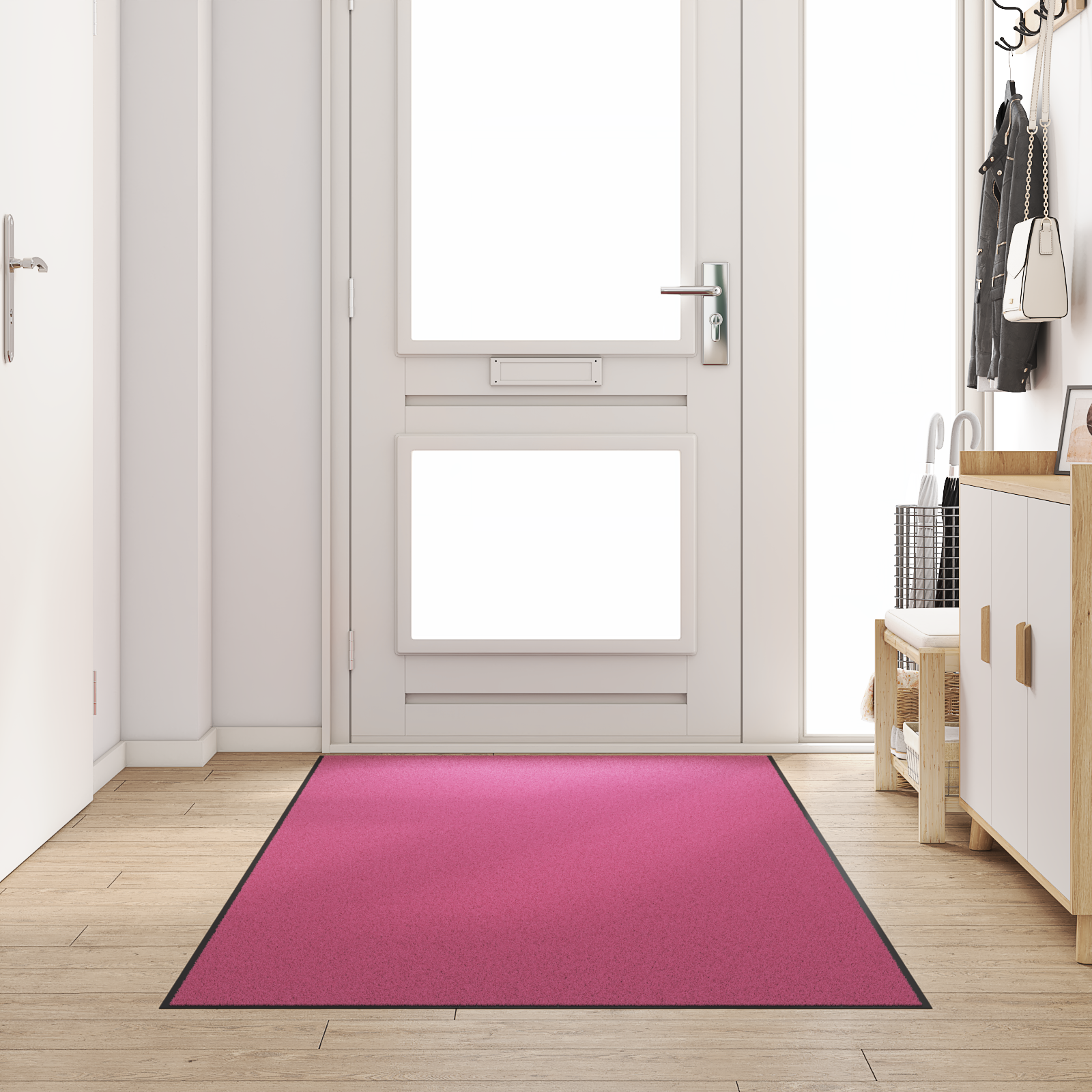 Roze Deurmat – Washable, 120×250 cm
