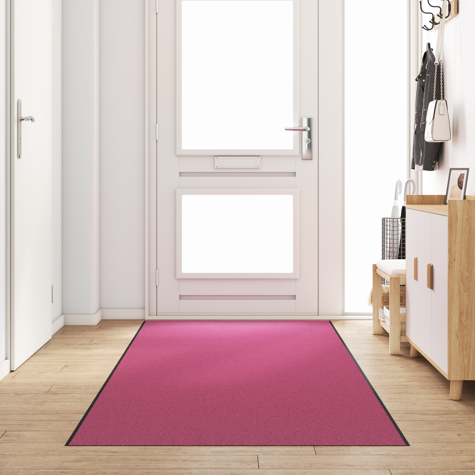 Wasbare Roze Deurmat 120×350 cm