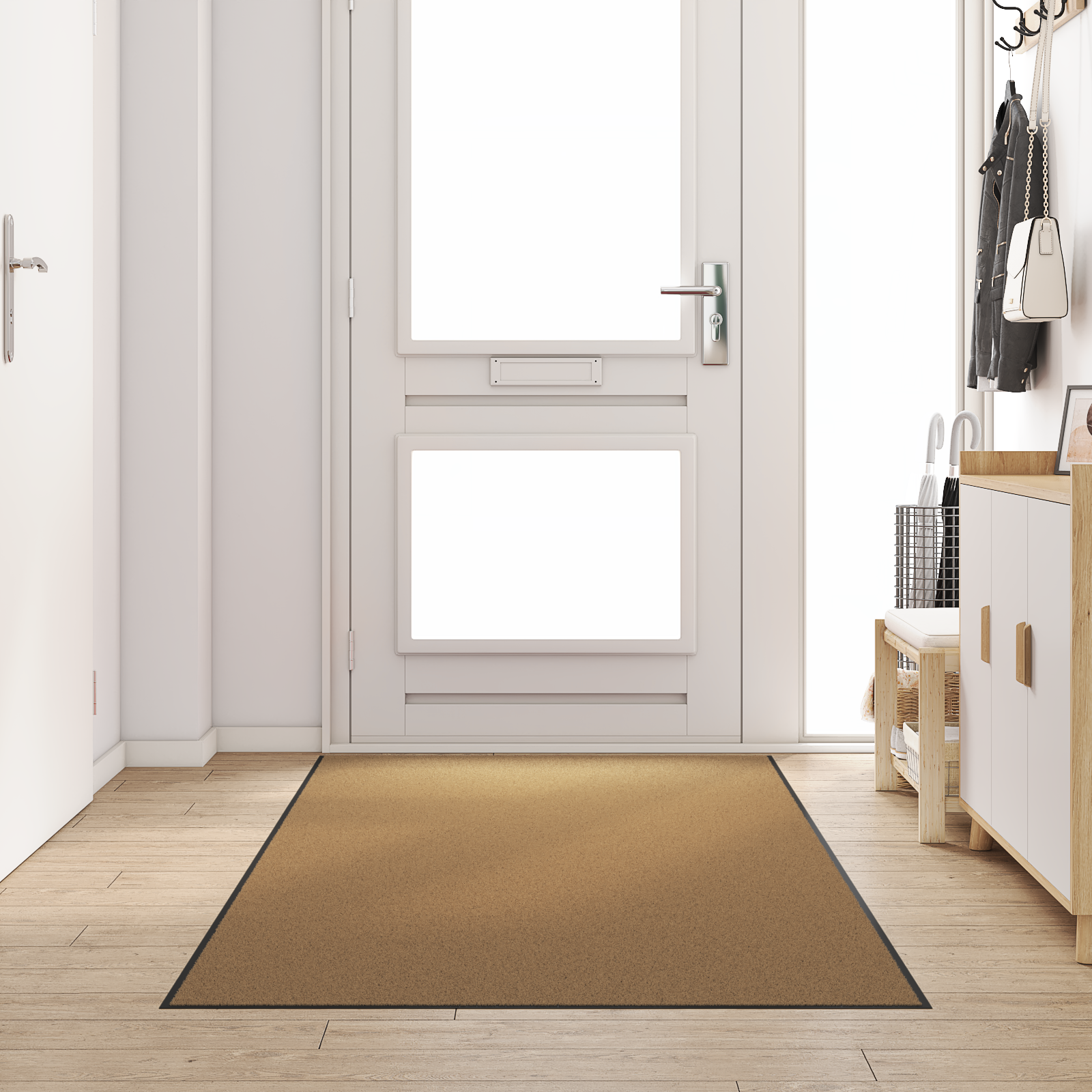 Deurmat Wasbaar Crème 120×250 cm