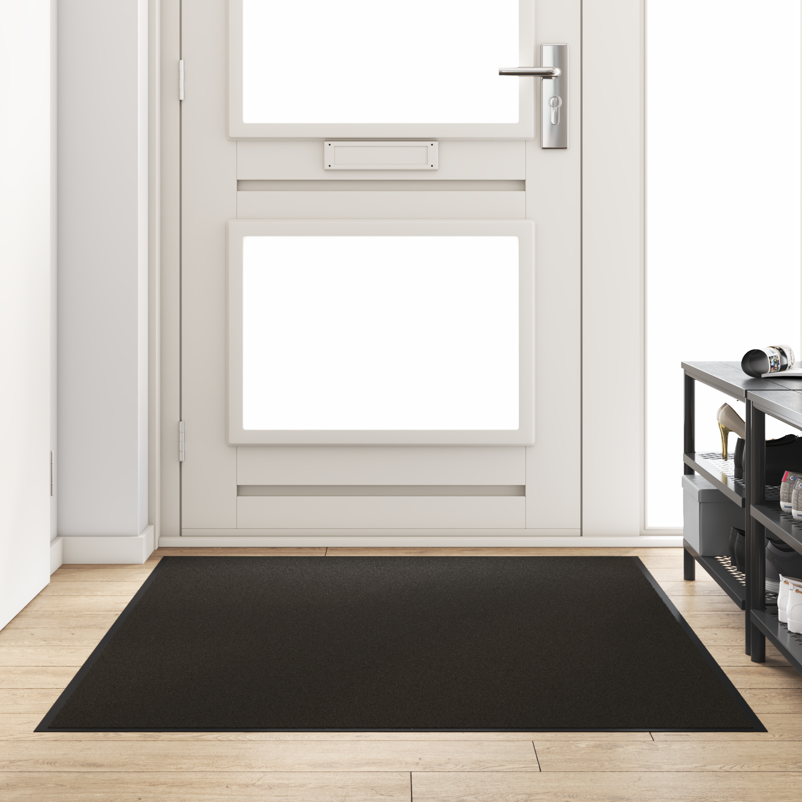 Deurmat Rechthoekig Zwart 120×180 cm