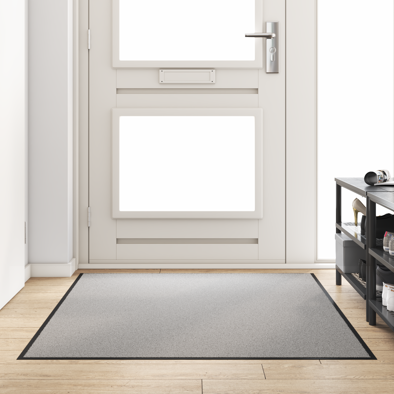 Deurmat Rechthoekig Grijs 120×180 cm